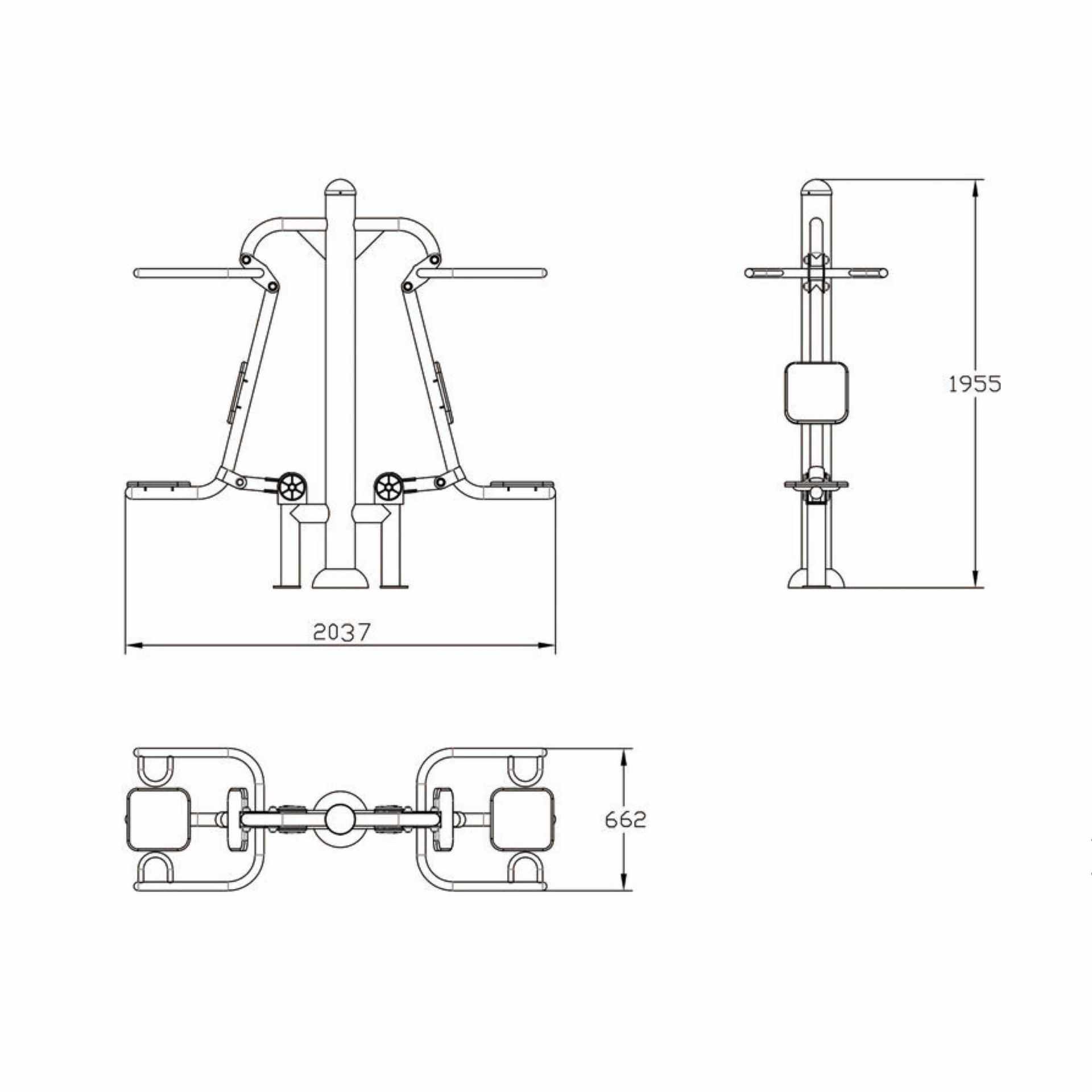 OPTACT-002 OPTIFIT ACTIVE OUTDOOR DOUBLE PULLDOWN DIMENSIONS OPTACT-002 OPTIFIT ACTIVE OUTDOOR DOUBLE PULLDOWN DIMENSIONS