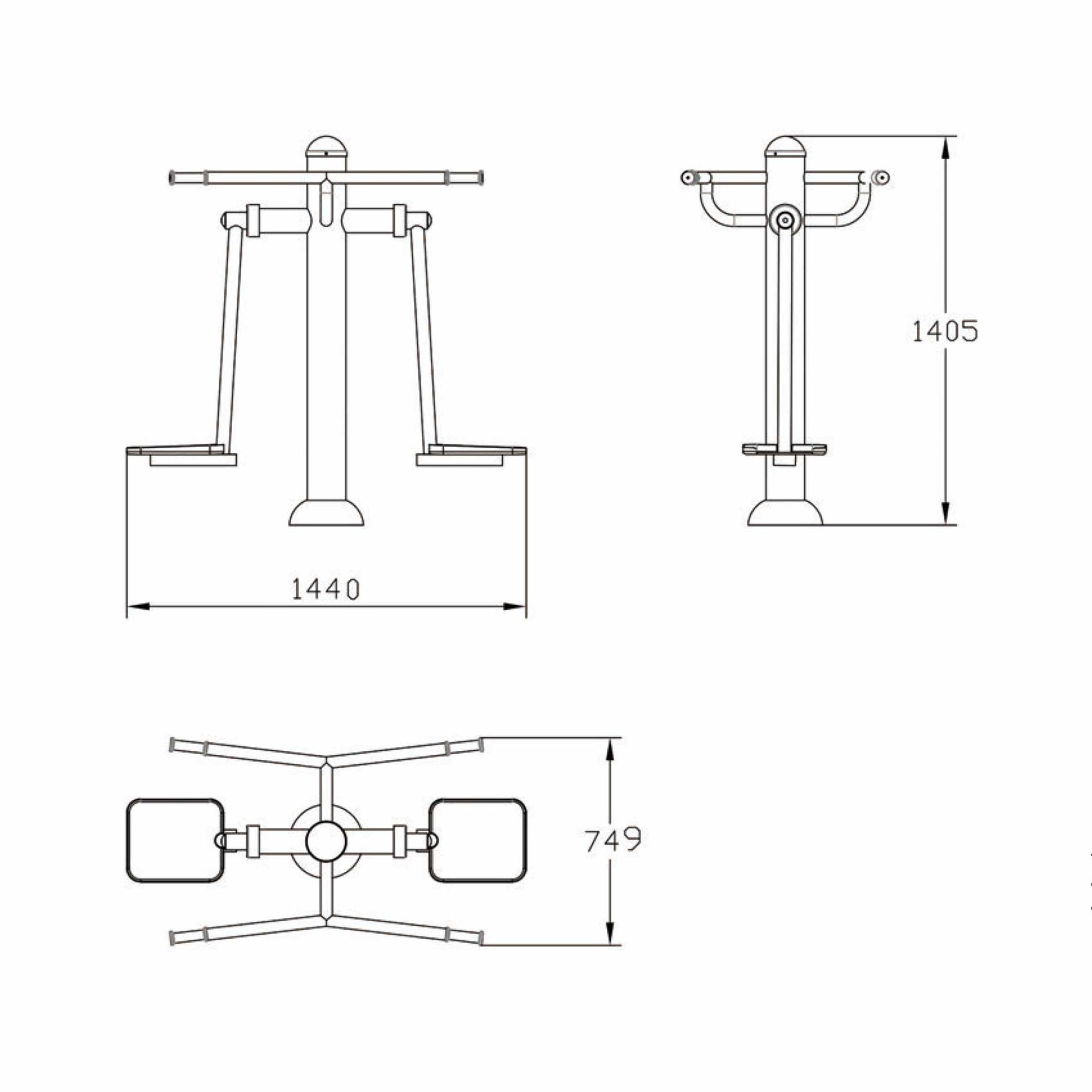 OPTACT-004 OPTIFIT ACTIVE OUTDOOR DOUBLE AIR SURFER DIMENSIONS