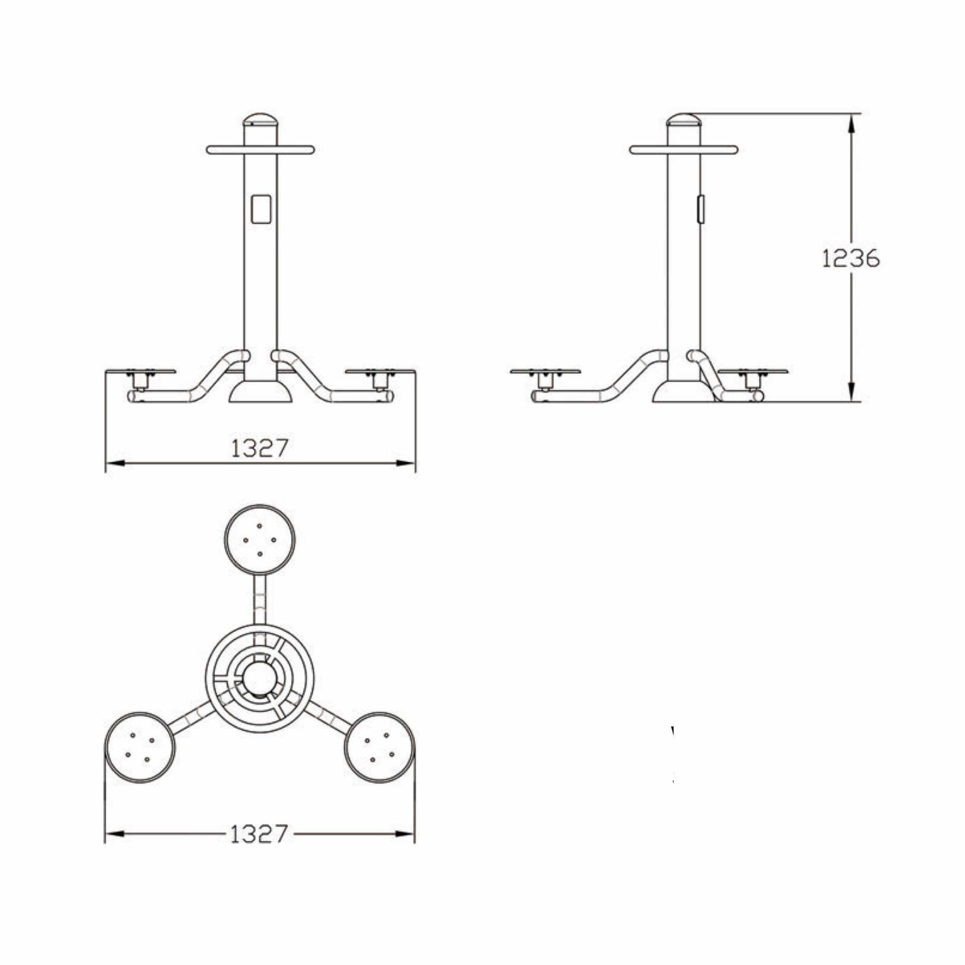 OPTACT-006 OPTIFIT ACTIVE OUTDOOR TRIPLE HIP TWISTER DIMENSIONS OPTACT-006 OPTIFIT ACTIVE OUTDOOR TRIPLE HIP TWISTER DIMENSIONS