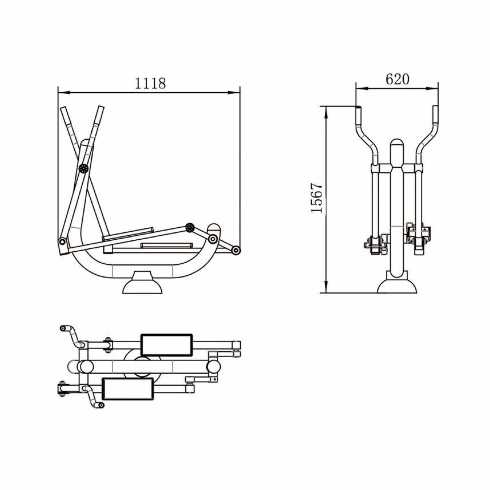 OPTACT-008 OPTIFIT ACTIVE OUTDOOR CROSS TRAINER DIMENSIONS