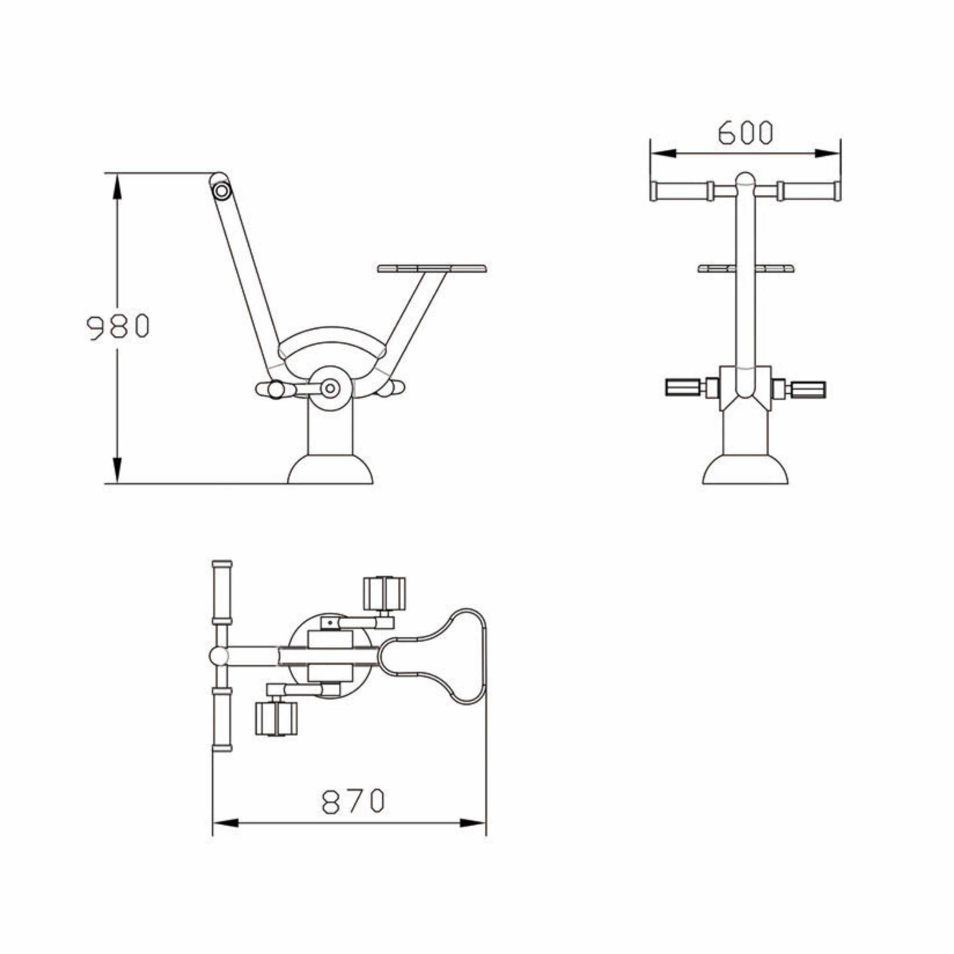 OPTACT-011 OPTIFIT ACTIVE OUTDOOR BIKE DIMENSIONS