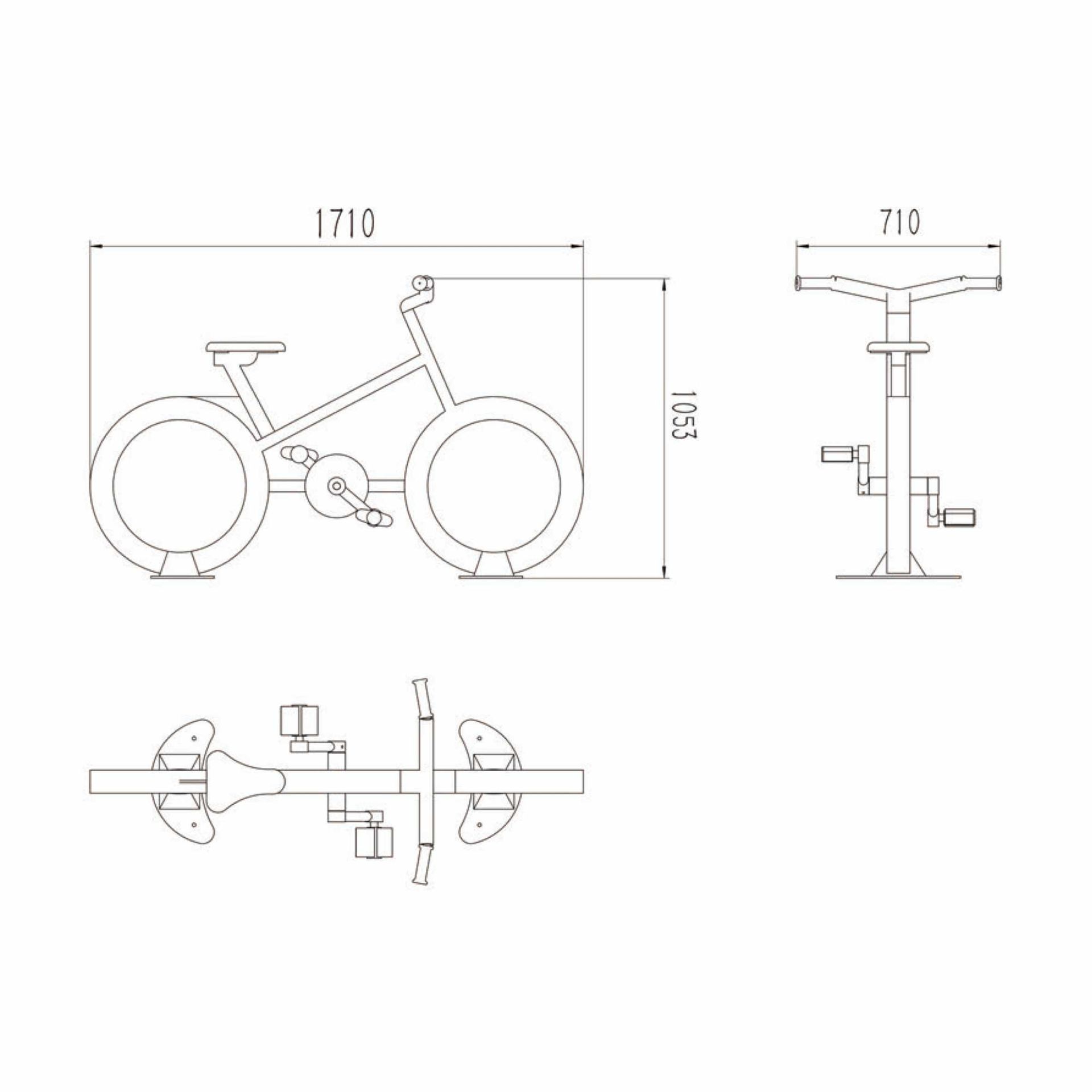 OPTACT-015 OPTIFIT ACTIVE OUTDOOR PARK BIKE DIMENSIONS OPTACT-015 OPTIFIT ACTIVE OUTDOOR PARK BIKE DIMENSIONS