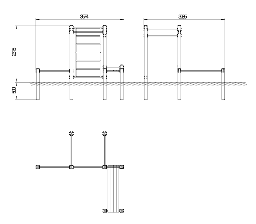 OPTAGI-007 OPTIFIT AGILE CLASSIC BENCH STATION DIMENSIONS