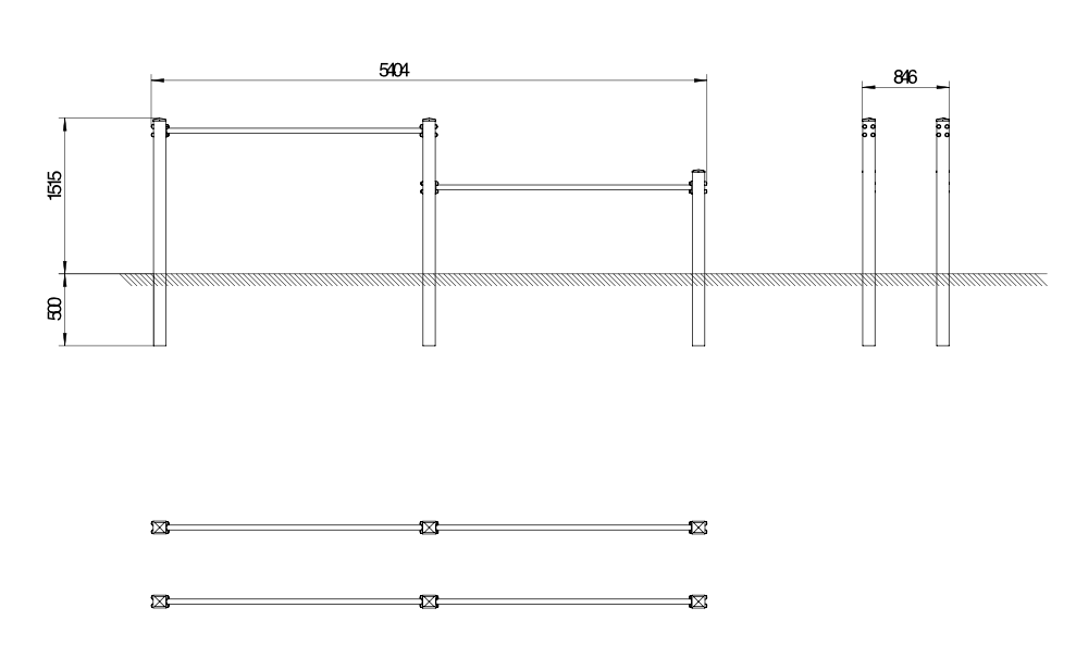 OPTAGI-013 OPTIFIT AGILE DUAL PARALLEL BARS DIMENSIONS OPTAGI-013 OPTIFIT AGILE DUAL PARALLEL BARS DIMENSIONS