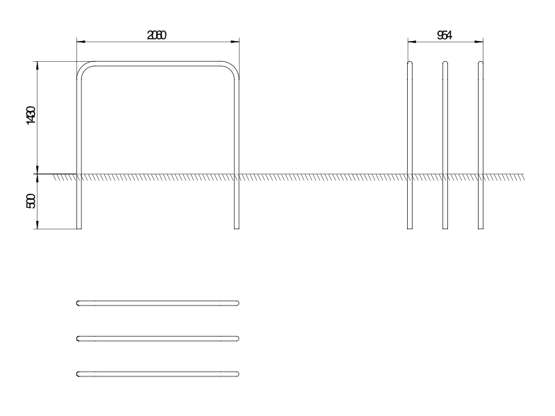 OPTAGI-016 OPTIFIT AGILE MULTI-USE PARALLEL BARS DIMENSIONS