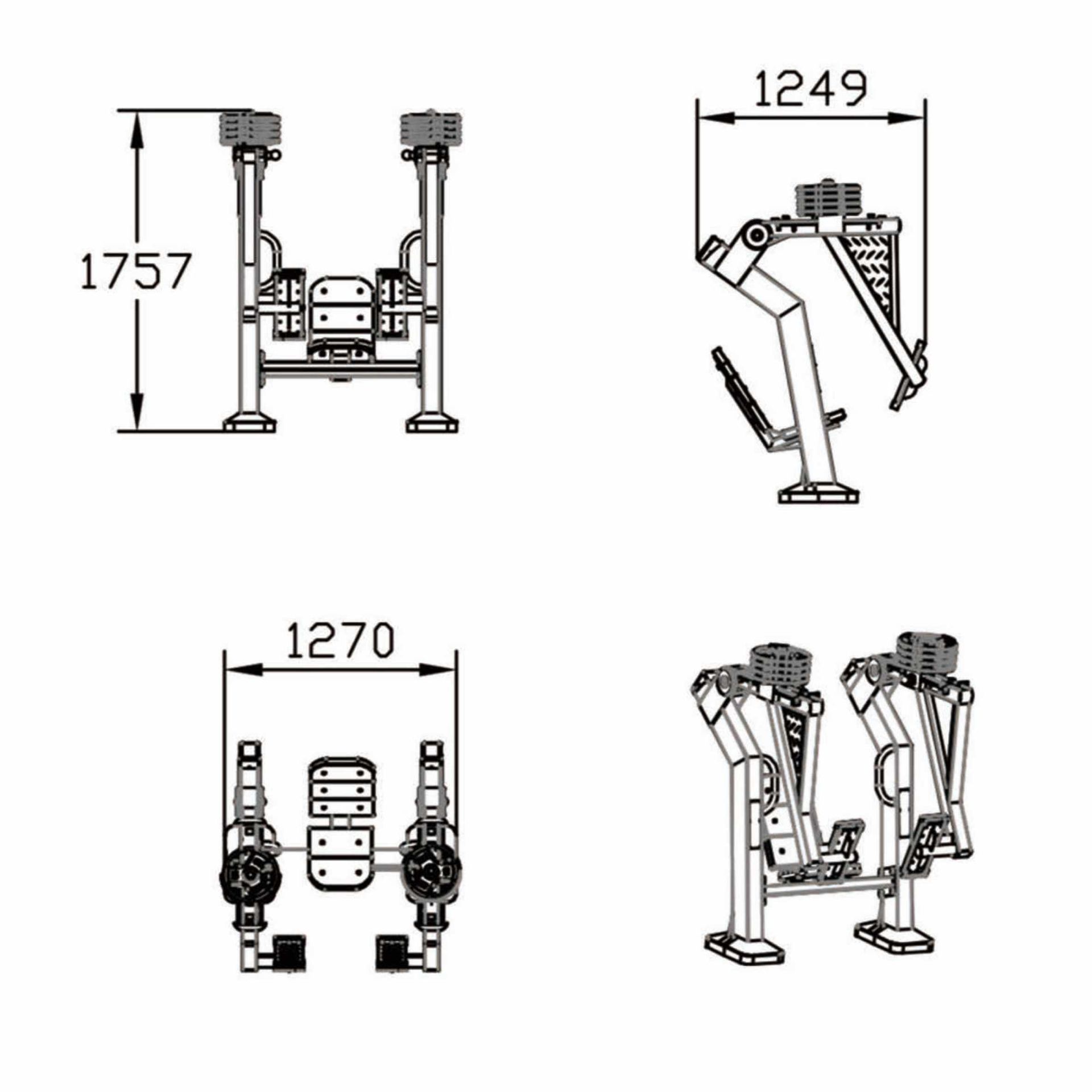 OPTIGN-003 OPTIFIT IGNITE OUTDOOR VARIABLE LOAD LEG PRESS DIMENSIONS OPTIGN-003 OPTIFIT IGNITE OUTDOOR VARIABLE LOAD LEG PRESS DIMENSIONS