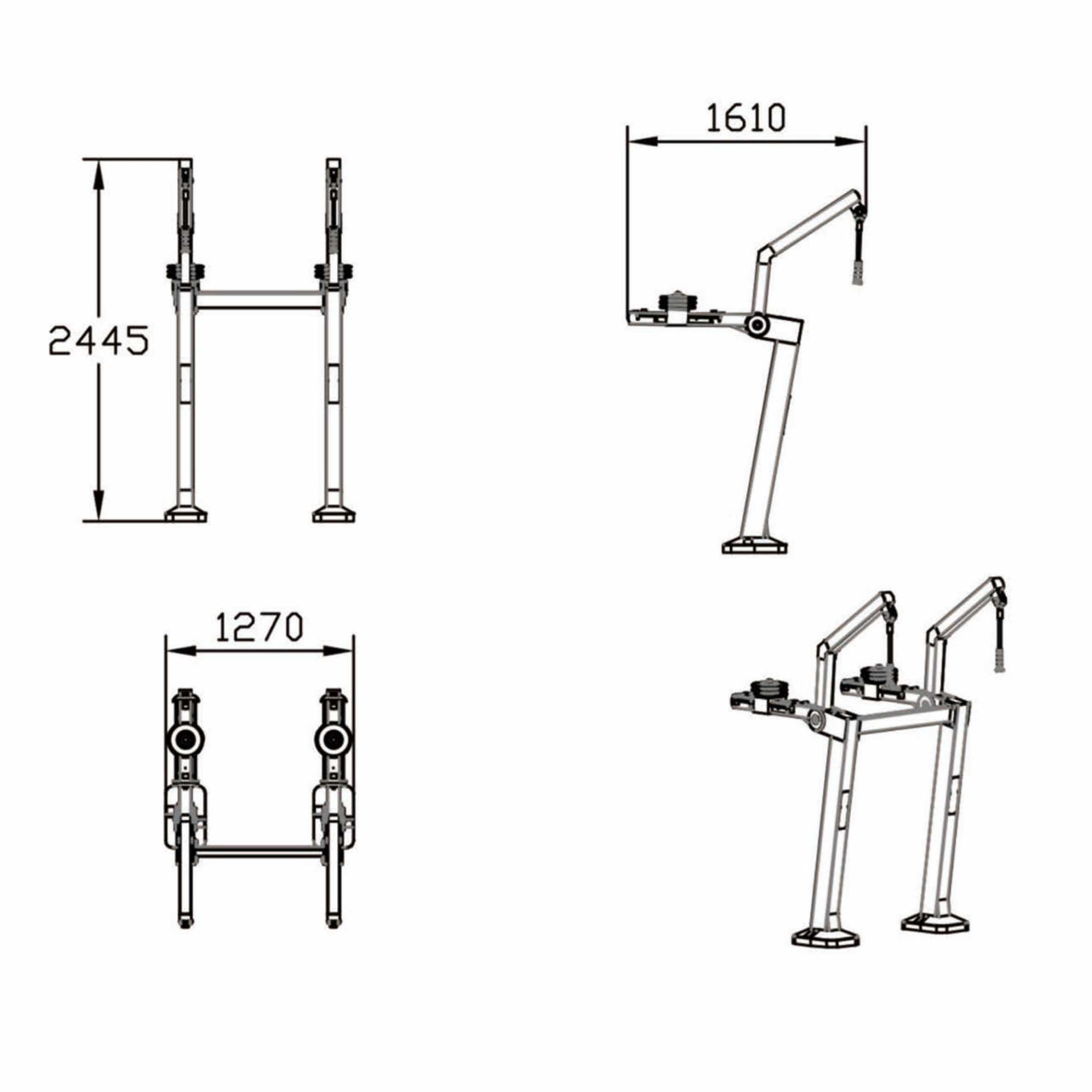 OPTIGN-004 OPTIFIT IGNITE OUTDOOR VARIABLE LOAD PULLDOWN DIMENSIONS