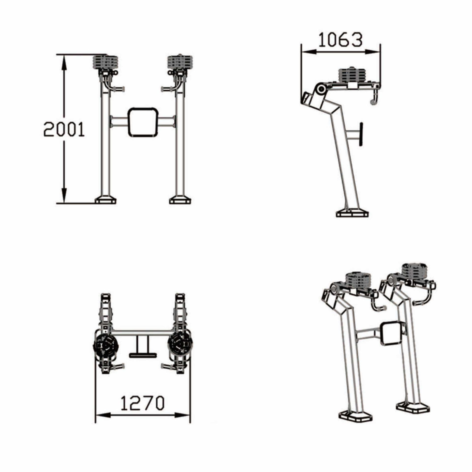 OPTIGN-005 OPTIFIT IGNITE OUTDOOR VARIABLE LOAD SHOULDER PRESS DIMENSIONS OPTIGN-005 OPTIFIT IGNITE OUTDOOR VARIABLE LOAD SHOULDER PRESS DIMENSIONS
