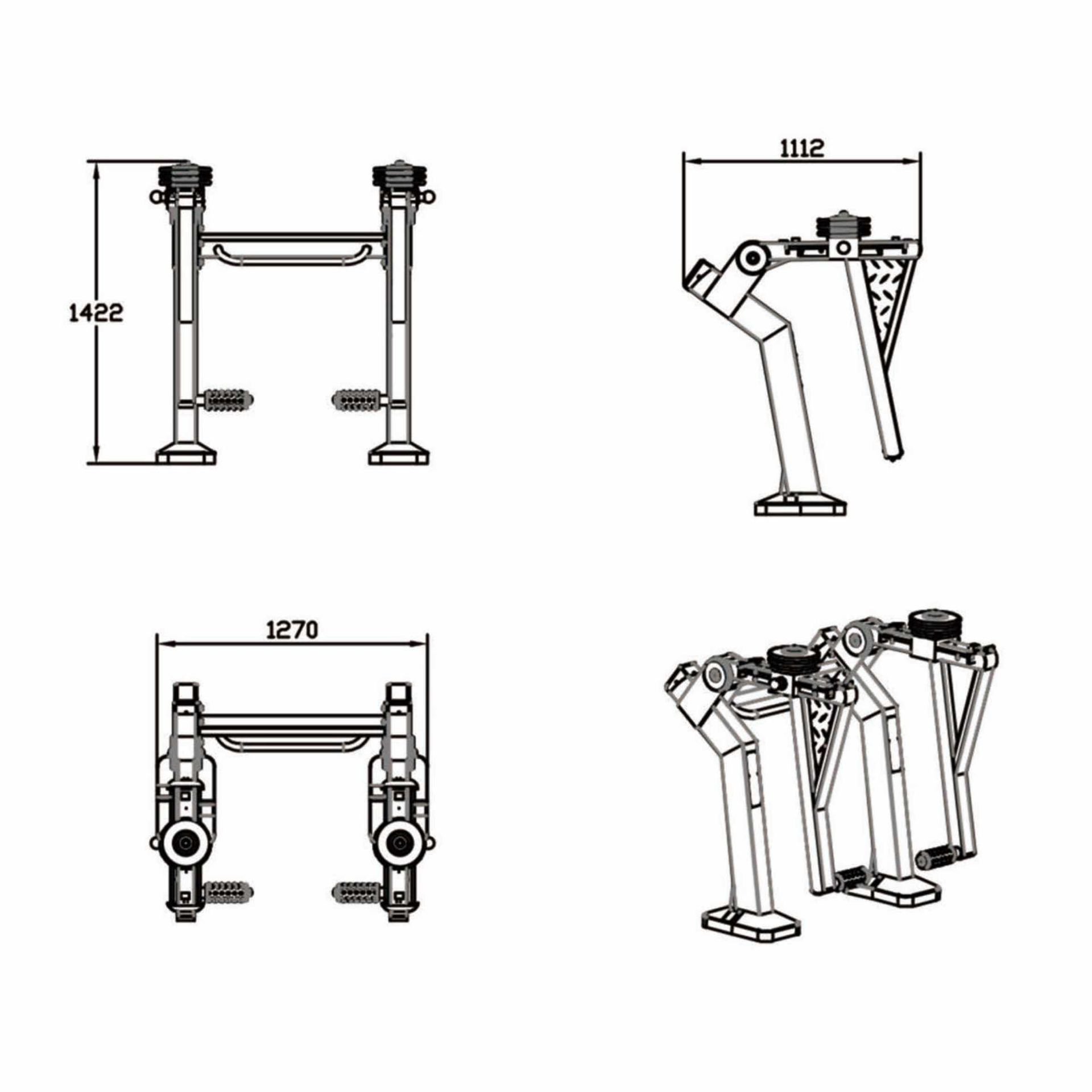 OPTIGN-007 OPTIFIT IGNITE OUTDOOR VARIABLE LOAD GLUTE KICKBACK DIMENSIONS OPTIGN-007 OPTIFIT IGNITE OUTDOOR VARIABLE LOAD GLUTE KICKBACK DIMENSIONS
