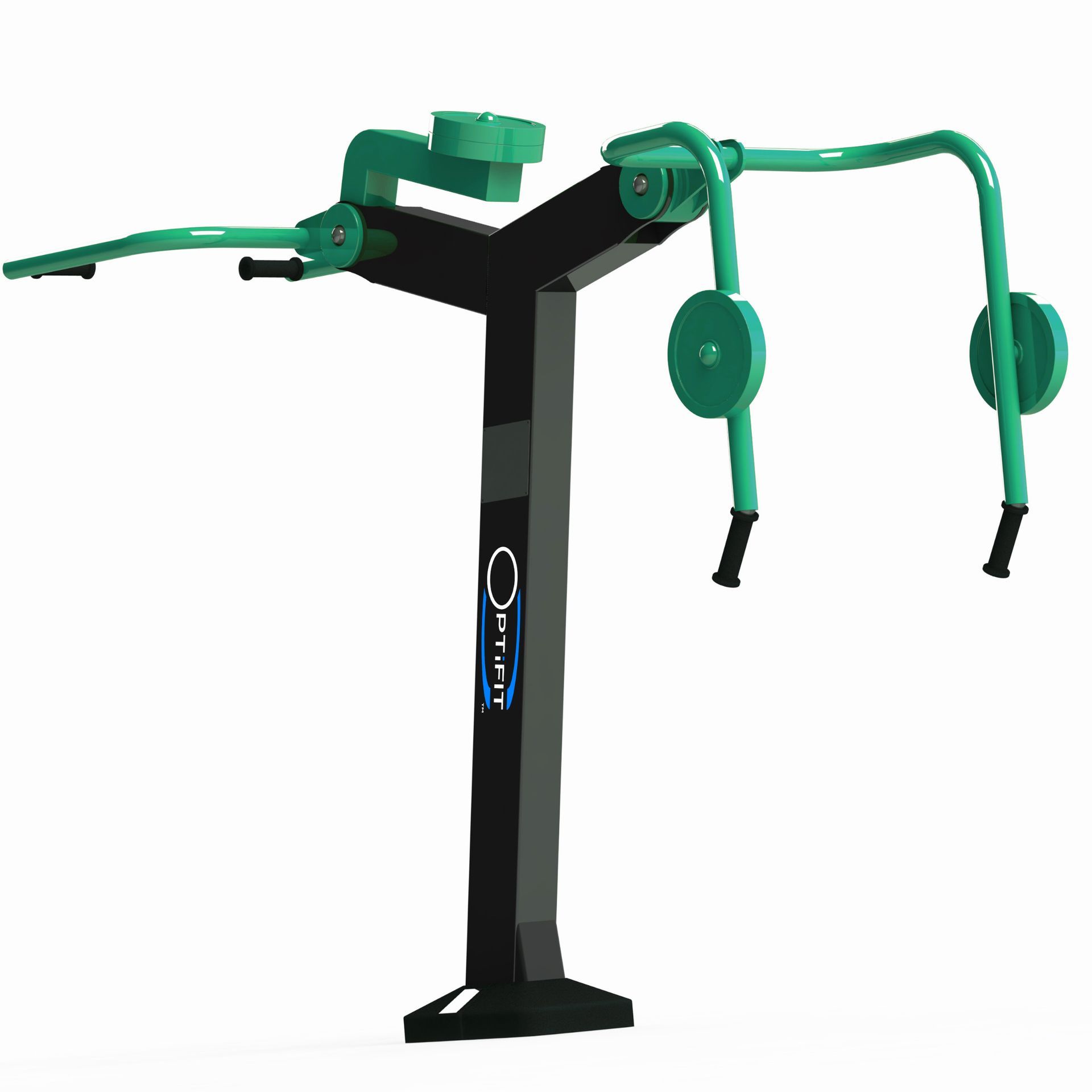 OPTMOT-004 MOTION OUTDOOR DUAL CHEST PRESS AND PULLDOWN WHEELCHAIR STATION