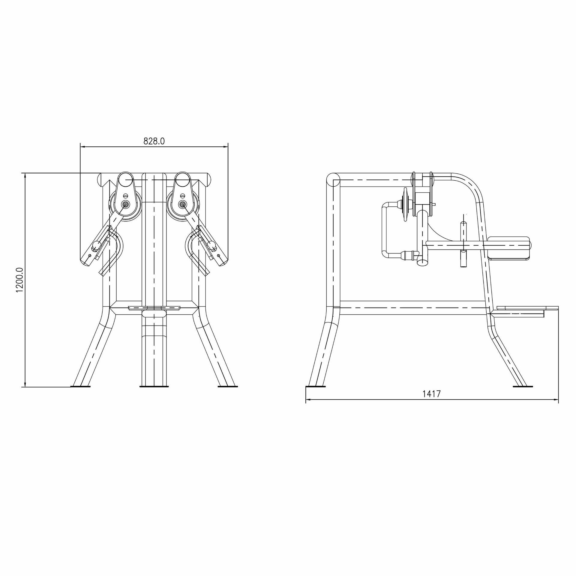 OPTPRI-002 OPTIFIT PRIME OUTDOOR VARIABLE LOAD SEATED FLY DIMENSIONS