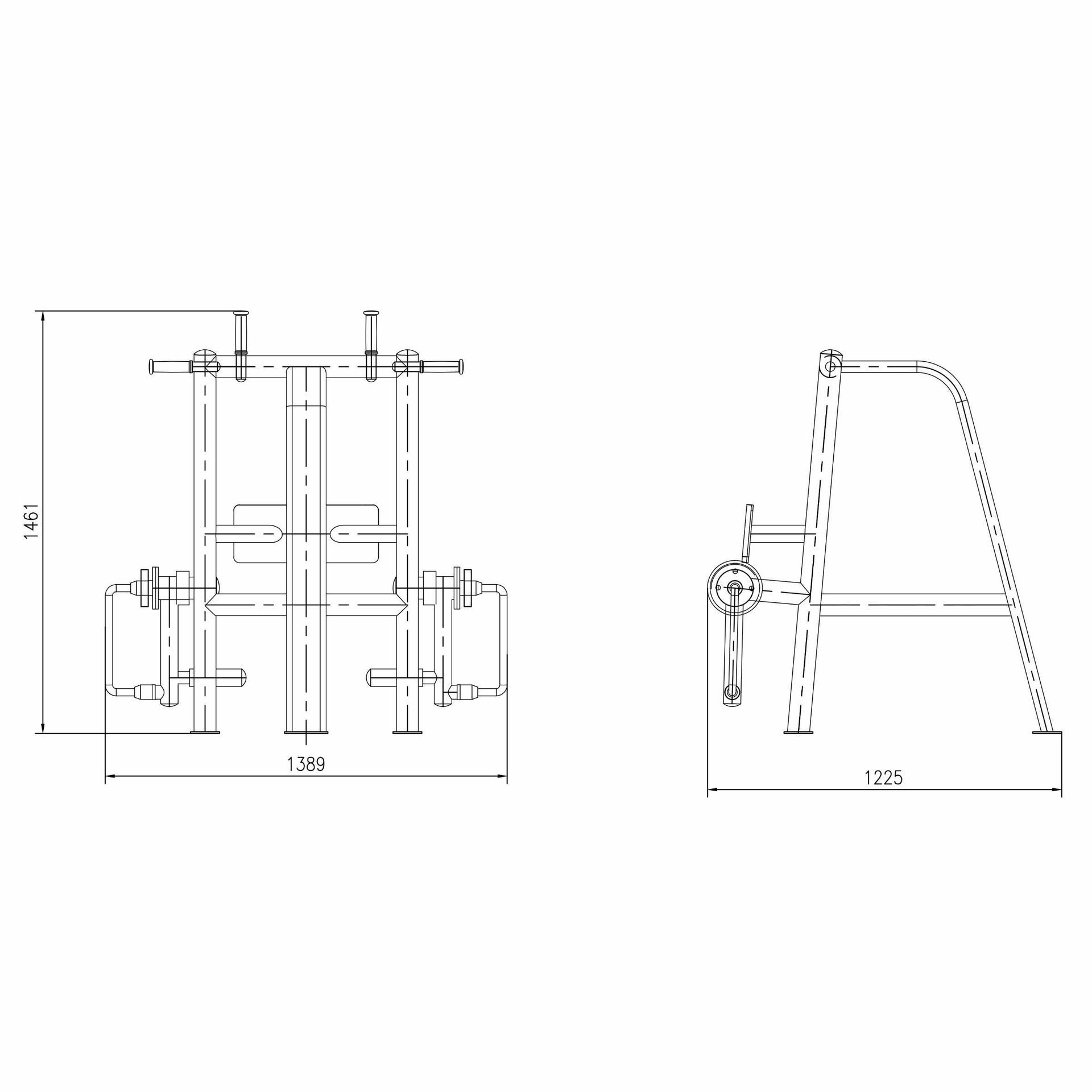 OPTPRI-007 OPTIFIT PRIME OUTDOOR VARIABLE LOAD LEG EXTENSION DIMENSIONS