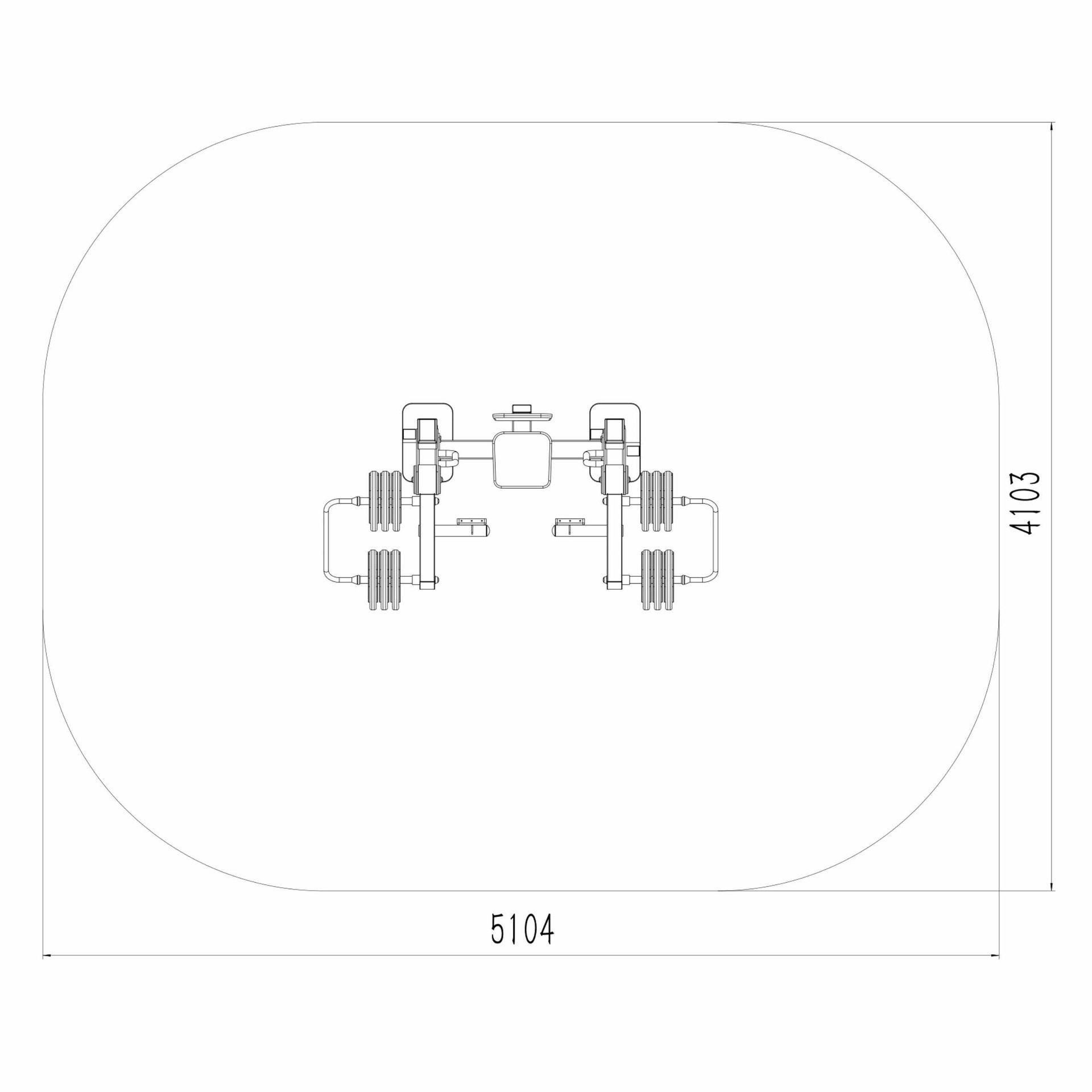 OPTSTR-003 OPTIFIT STRIVE OUTDOOR PLATE LOADED LEG PRESS SAFE AREA