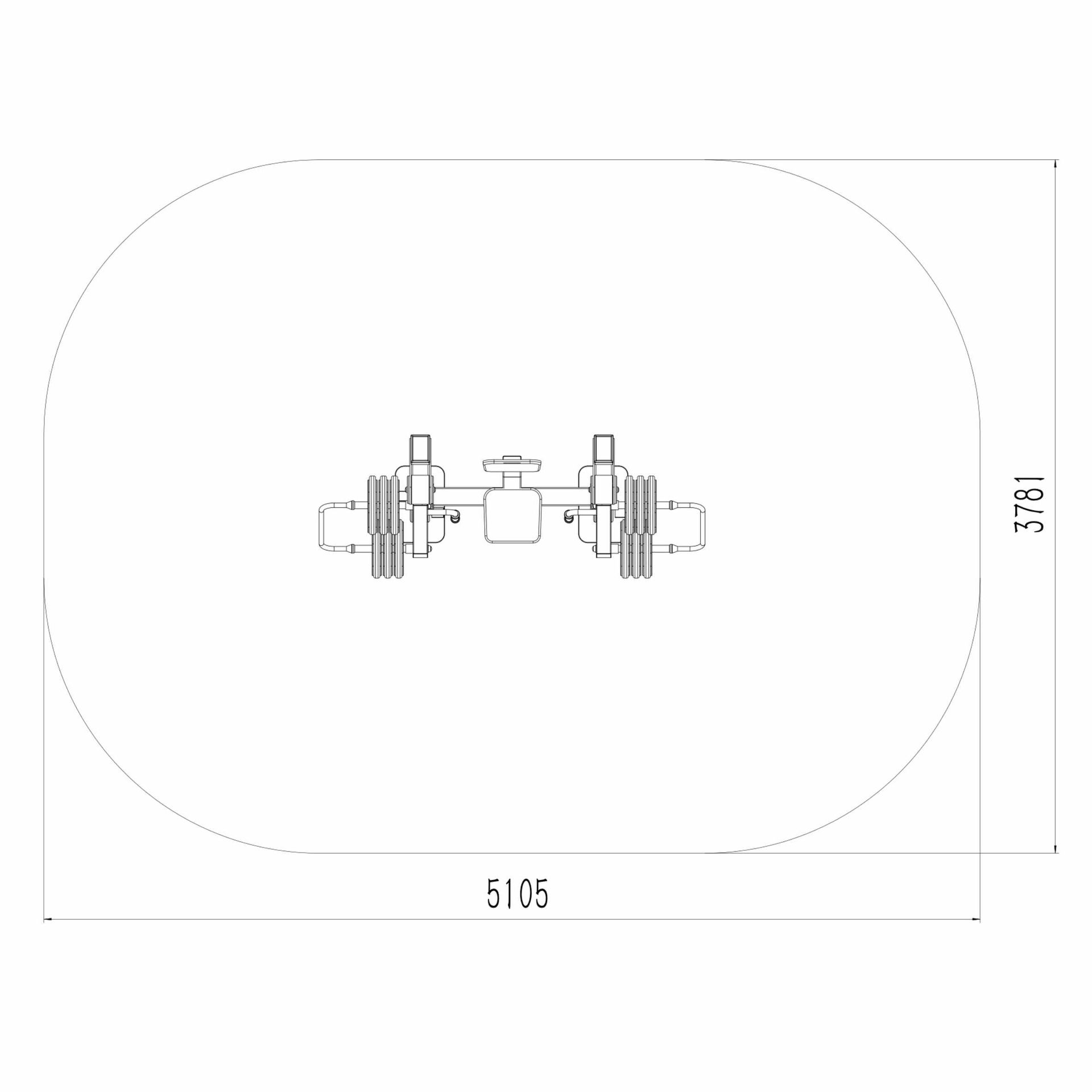 OPTSTR-006 OPTIFIT STRIVE OUTDOOR PLATE LOADED CHEST PRESS SAFE AREA