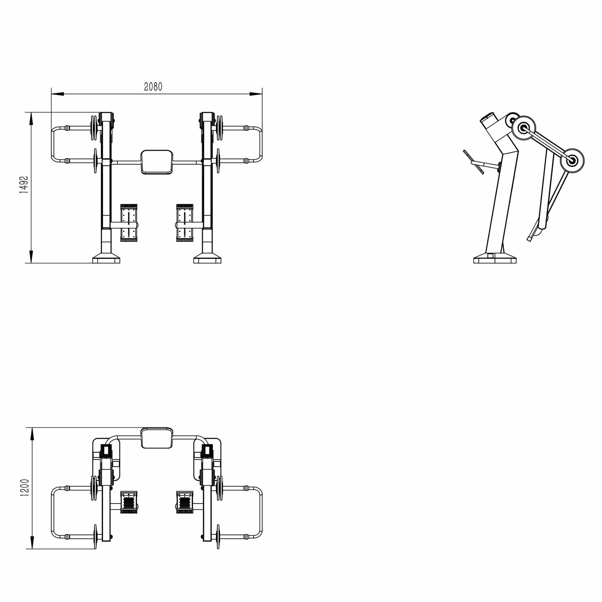 OPTSTR-007 OPTIFIT STRIVE OUTDOOR PLATE LOADED GLUTE KICKBACK DIMENSIONS OPTSTR-007 OPTIFIT STRIVE OUTDOOR PLATE LOADED GLUTE KICKBACK DIMENSIONS