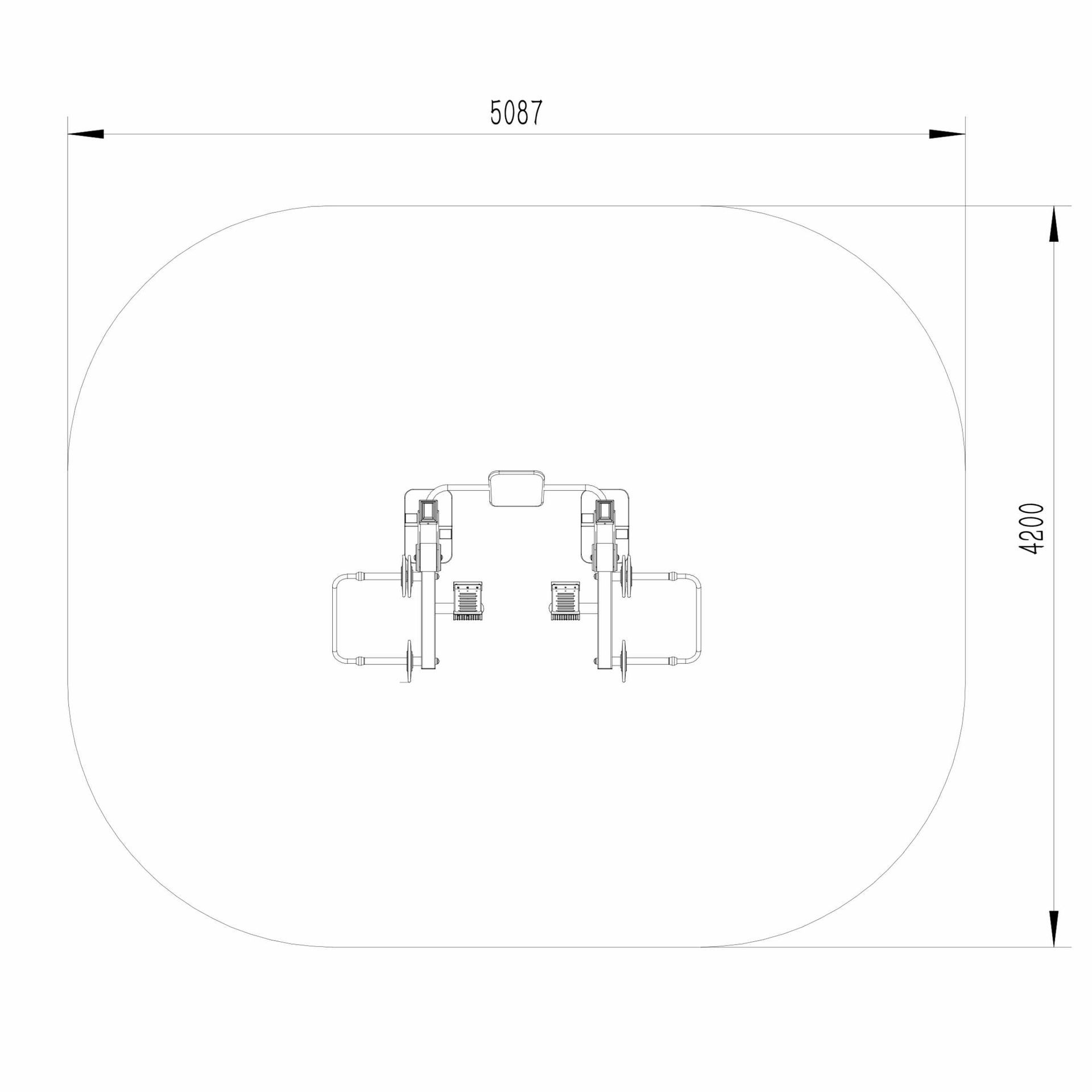 OPTSTR-007 OPTIFIT STRIVE OUTDOOR PLATE LOADED GLUTE KICKBACK SAFE AREA