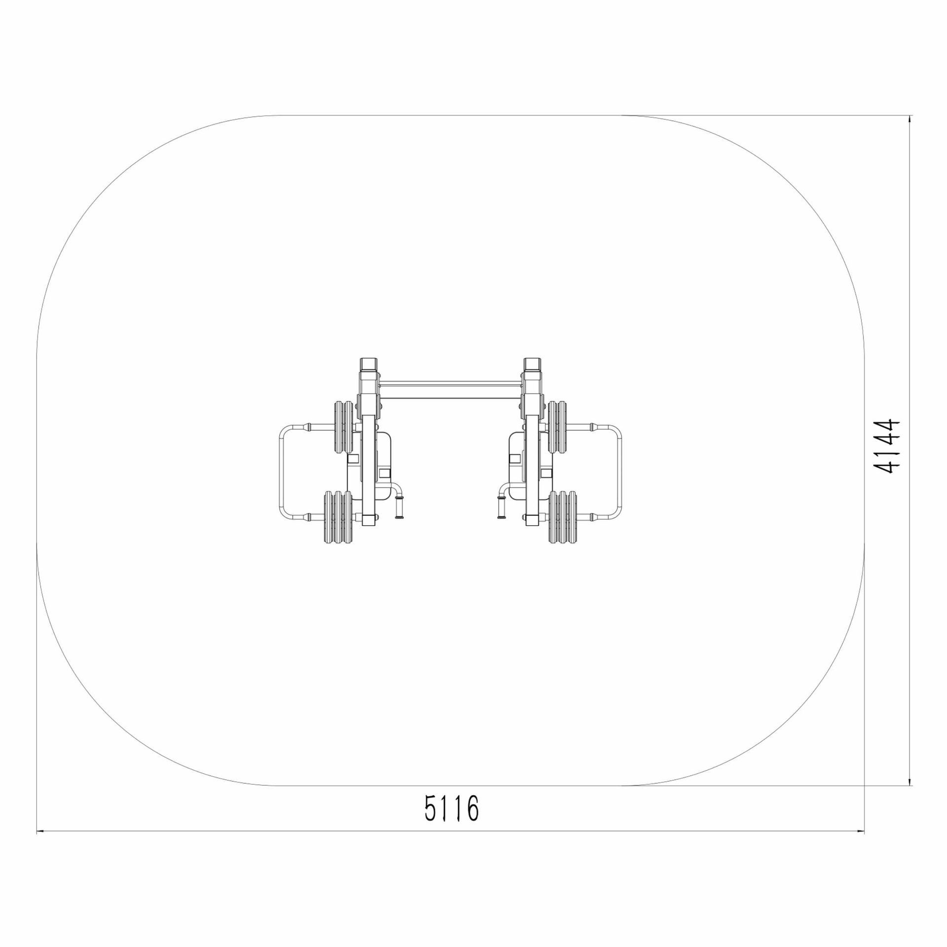 OPTSTR-008 OPTIFIT STRIVE OUTDOOR PLATE LOADED STANDING ROW SAFE AREA