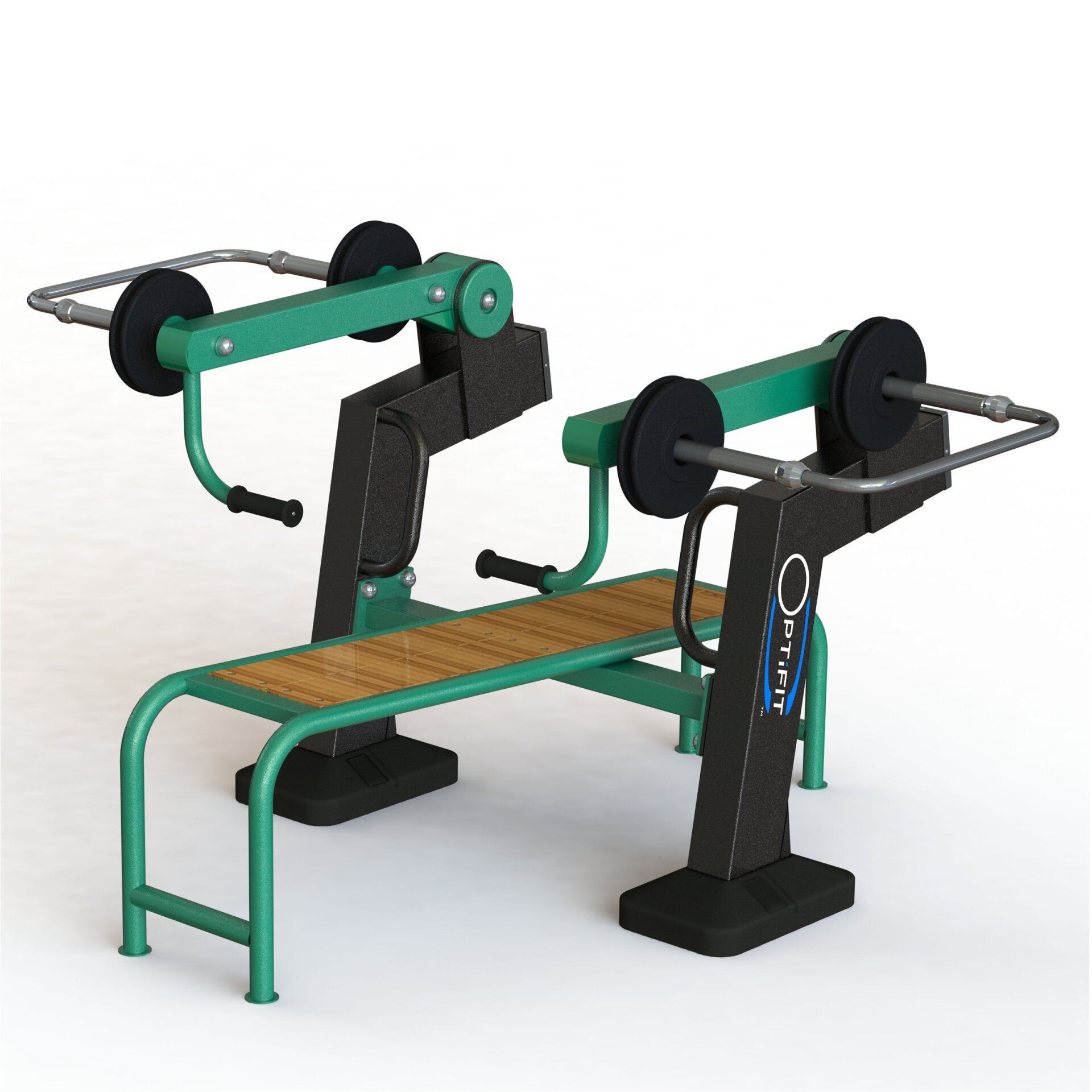 OPTSTR-009 OPTIFIT STRIVE OUTDOOR PLATE LOADED BENCH PRESS OPTSTR-009 OPTIFIT STRIVE OUTDOOR PLATE LOADED BENCH PRESS