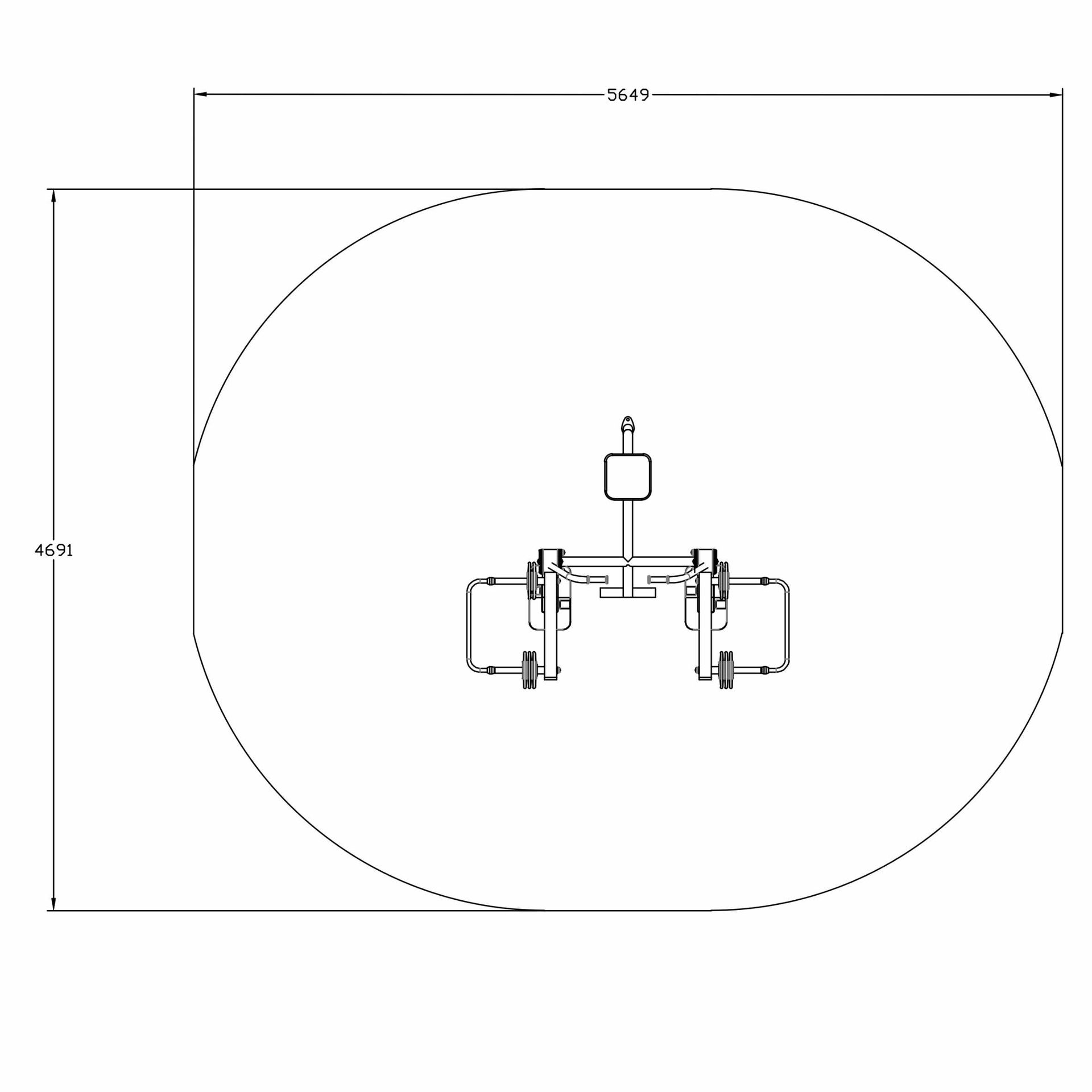 OPTSTR-010 OPTIFIT STRIVE OUTDOOR PLATE LOADED SEATED ROW SAFE AREA