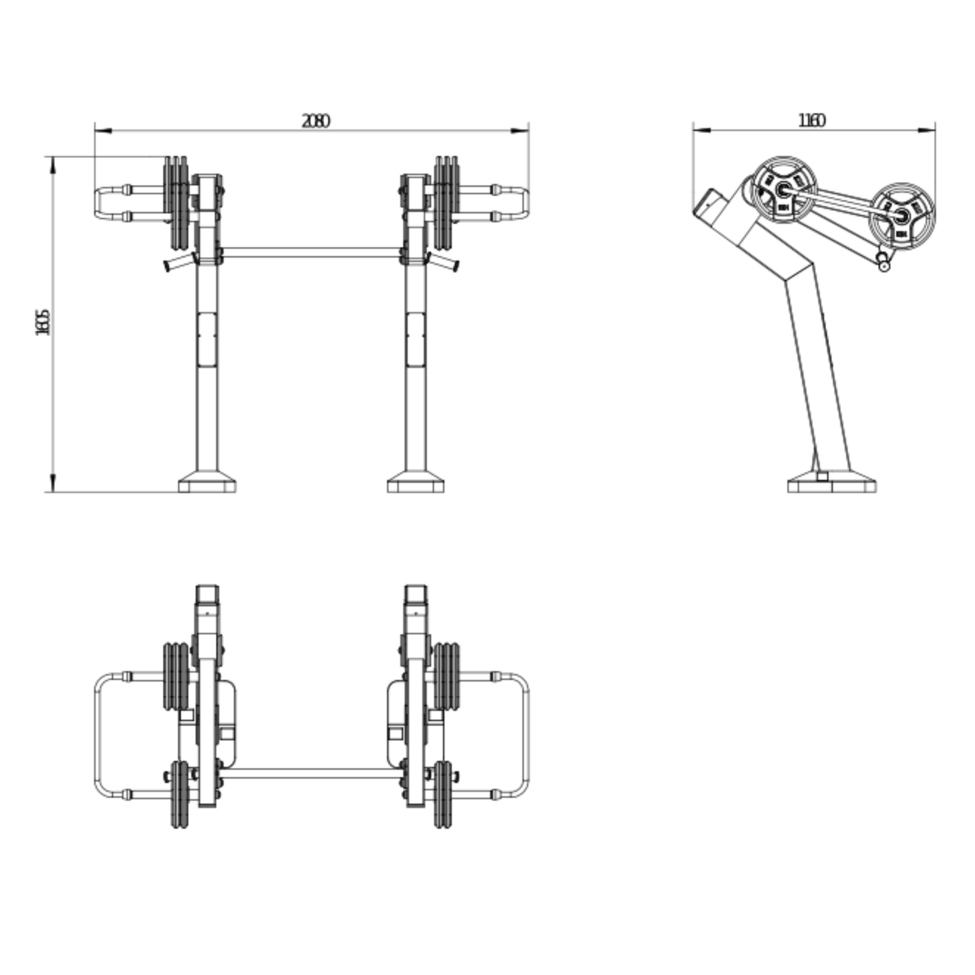 OPTSTR-001 OPTIFIT STRIVE OUTDOOR VARIABLE LOAD SQUAT DIMENSIONS OPTSTR-001 OPTIFIT STRIVE OUTDOOR VARIABLE LOAD SQUAT DIMENSIONS