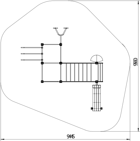 OPTAGI-004 OPTIFIT AGILE JUNGLE QUAD STATION SAFETY AREA