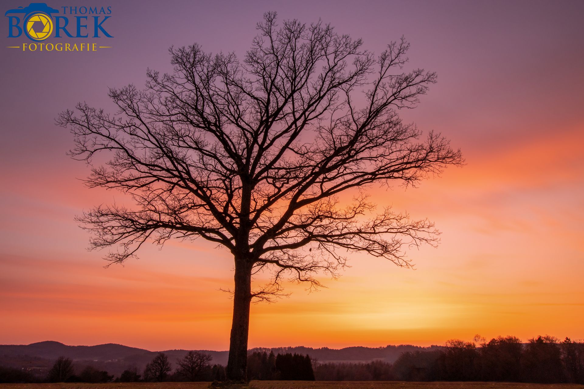 Sonnenuntergang mit Abendröte