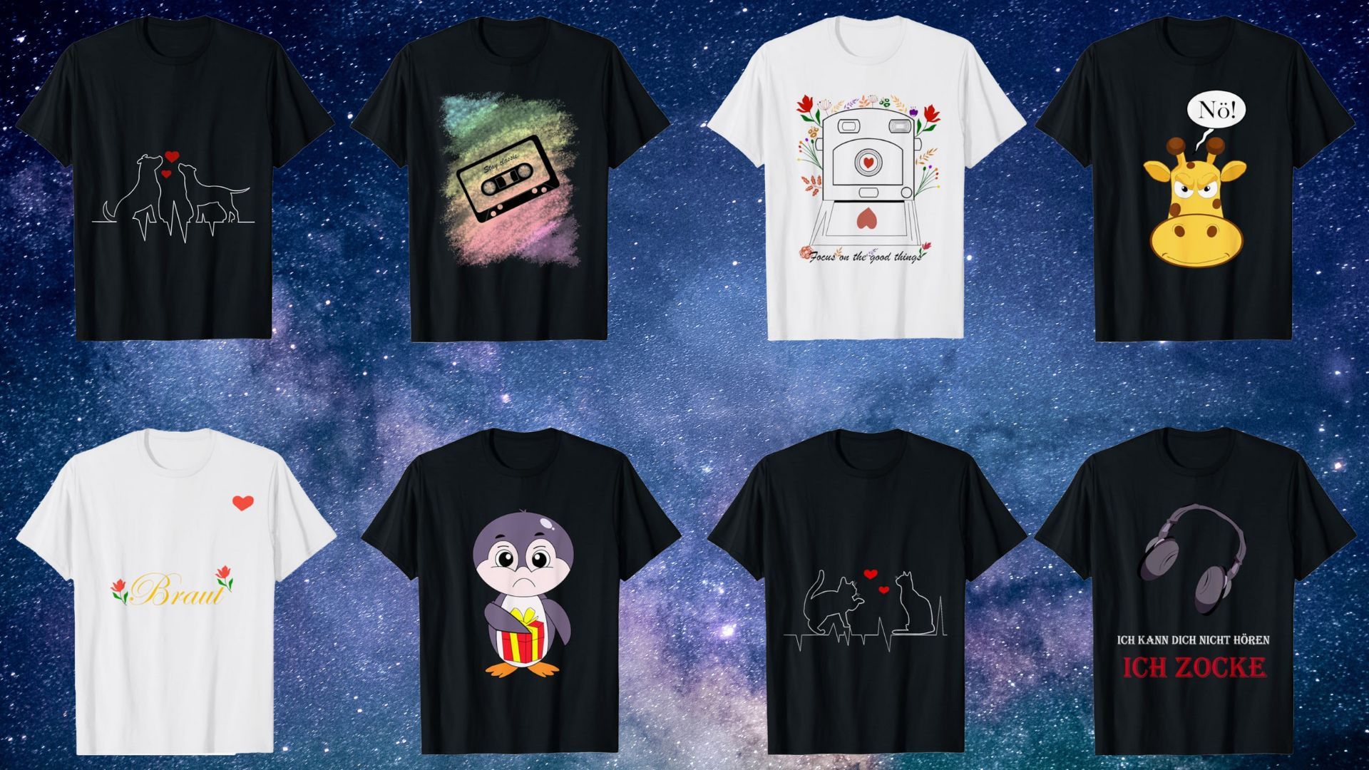 My Designs on T Shirts.