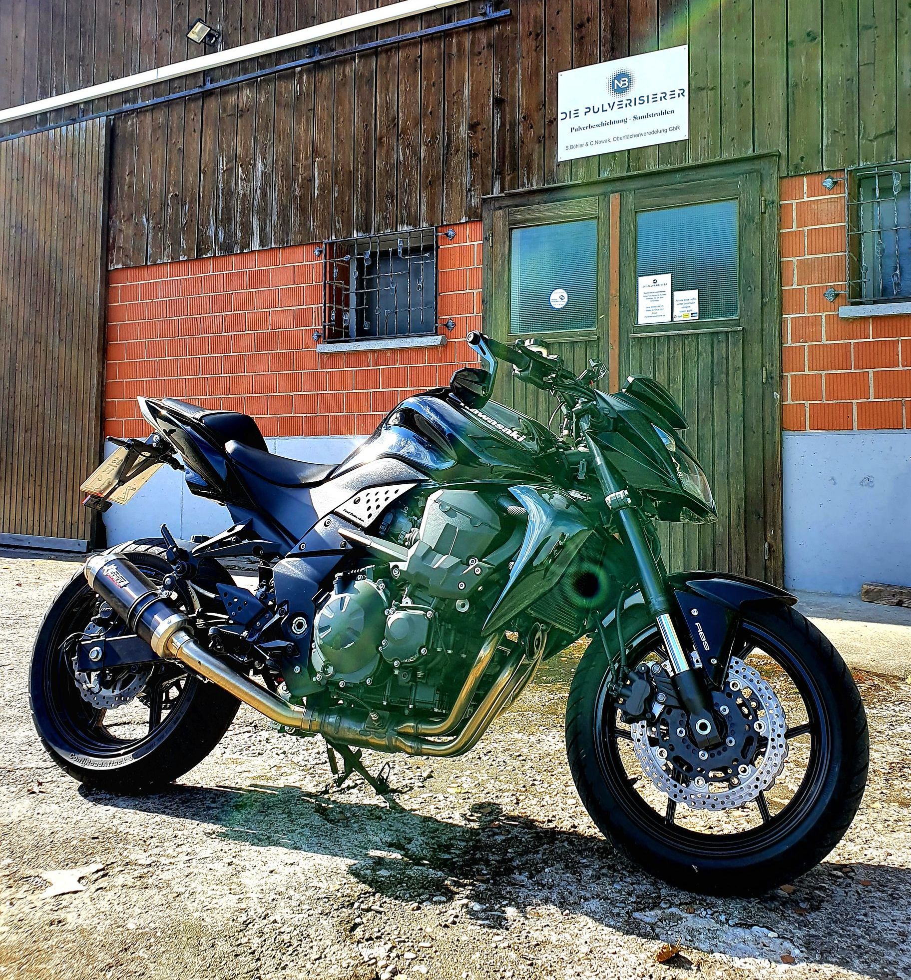 Pulverbeschichtung Motorrad Kawasaki Z750