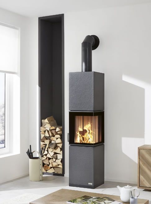 Kaminofen S20XL Kaminofen S20XL mit Keramikverkleidung Nero Zimbabwe