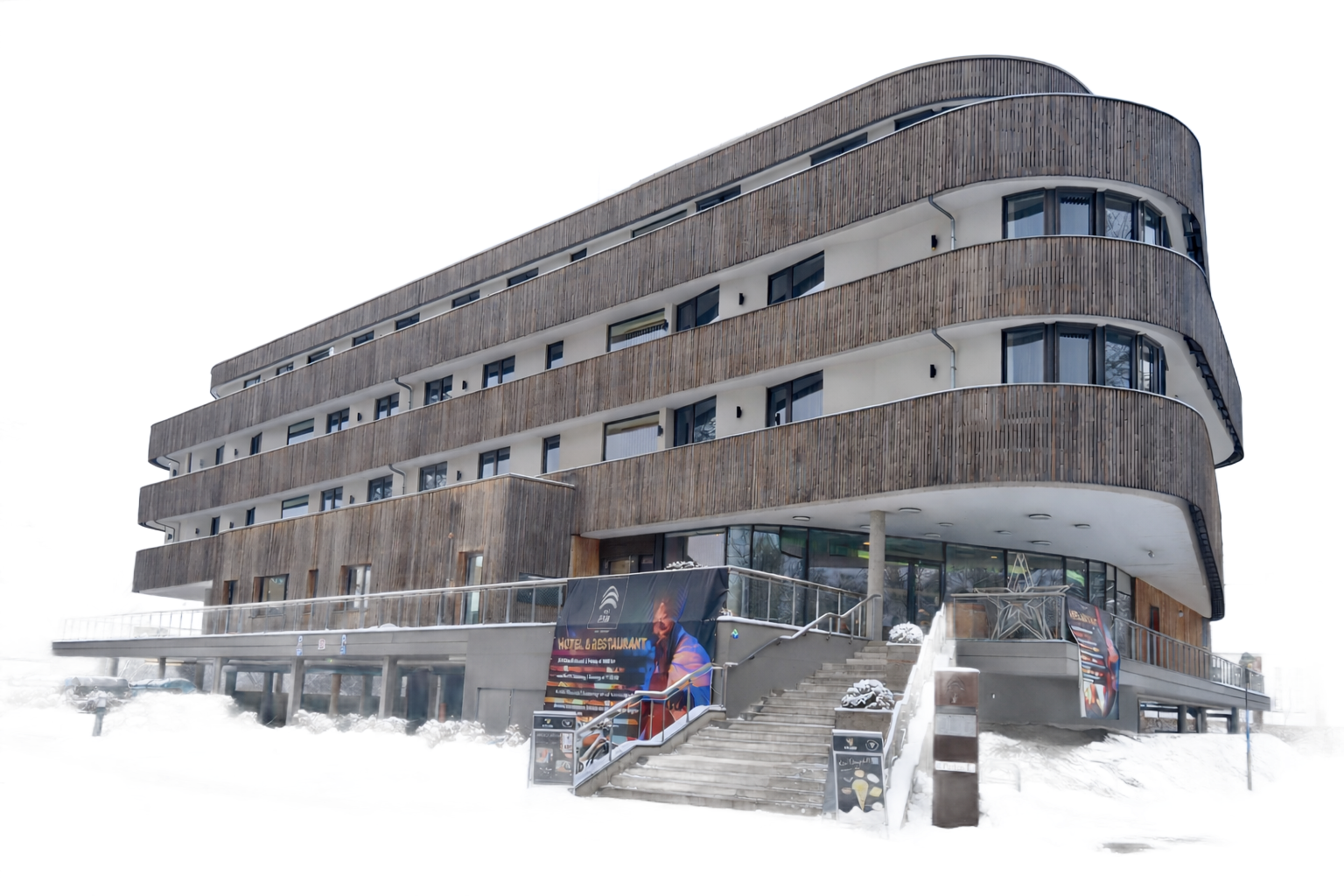 Ruhige Winterlandschaft an der Elbe in Magdeburg nahe DAS ELB Hotel