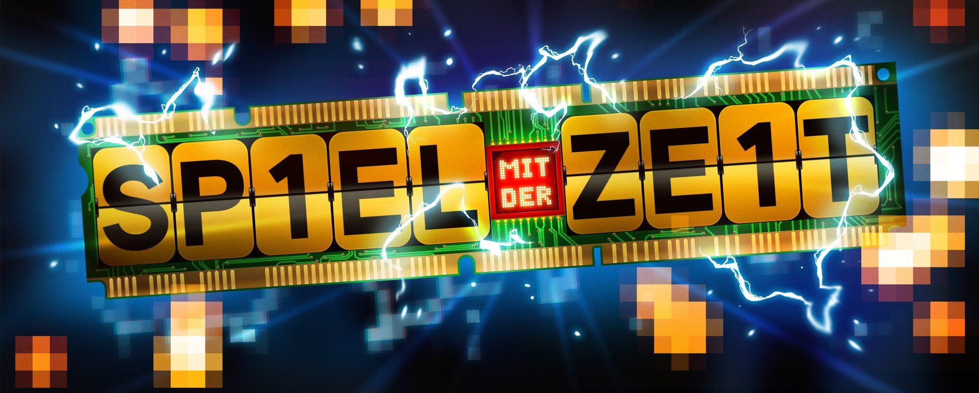 Banner mit Schrift: Spiel mit der Zeit