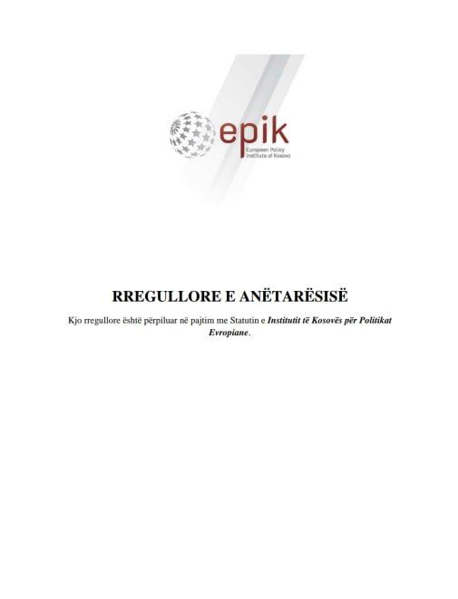 RREGULLORE E ANËTARËSISË