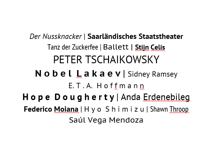 Der Nussknacker am Saarländischen Staatstheater Die wichtigsten Personen der Inszenierung