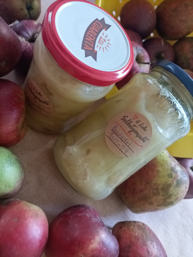 Äpfel, Einmachglas, Apfelmus