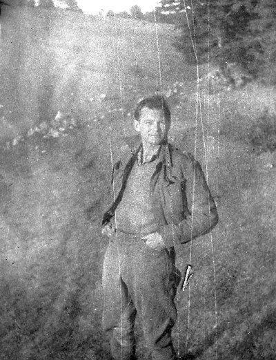 Le major Bill Hudson, membre de la mission militaire britannique chez les Tchetniks de 1941 à 1944, quelque part à Zlatibor