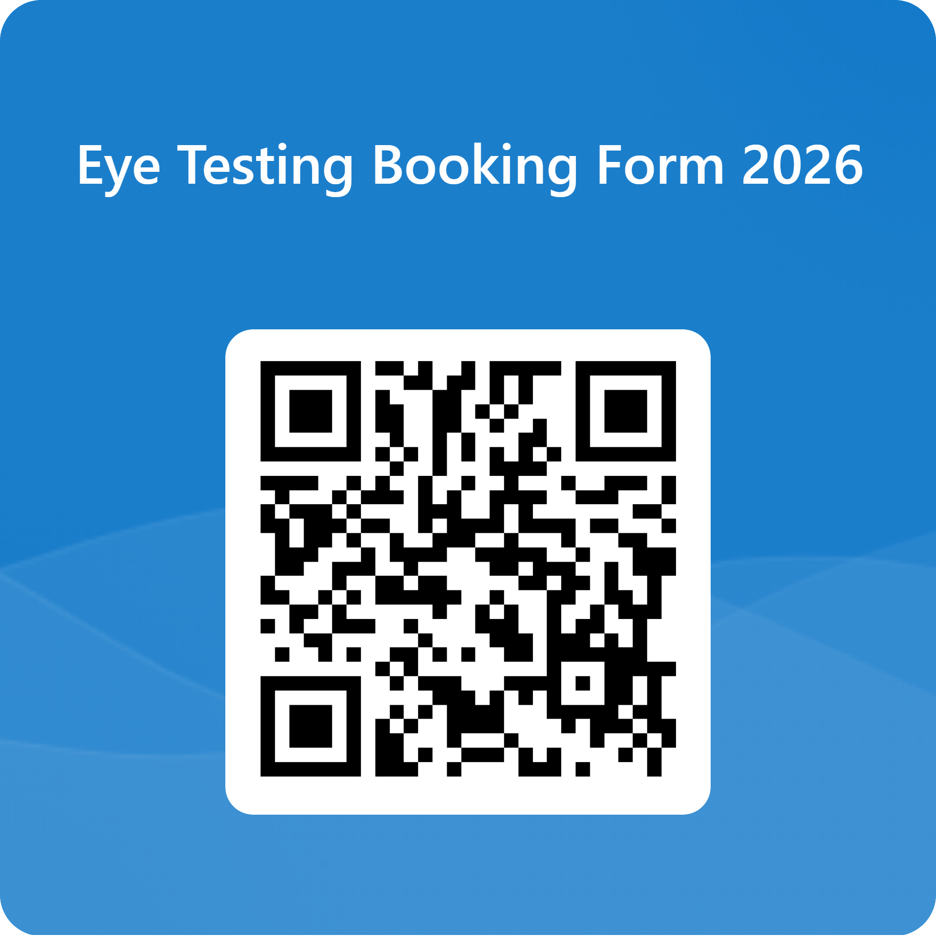 QR Code for Eye Test Booking Form