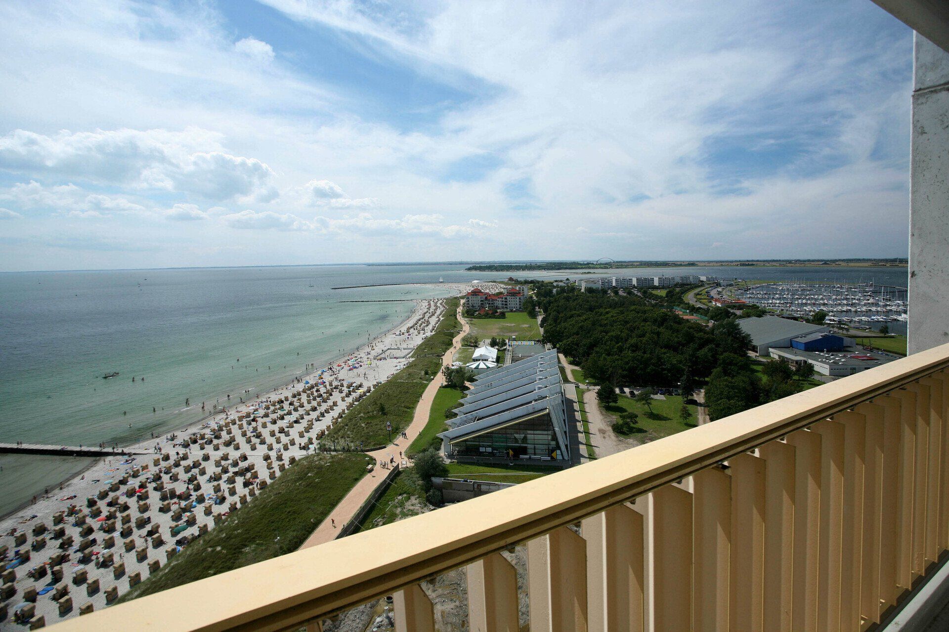 Zimmeraussicht auf den Südstrand