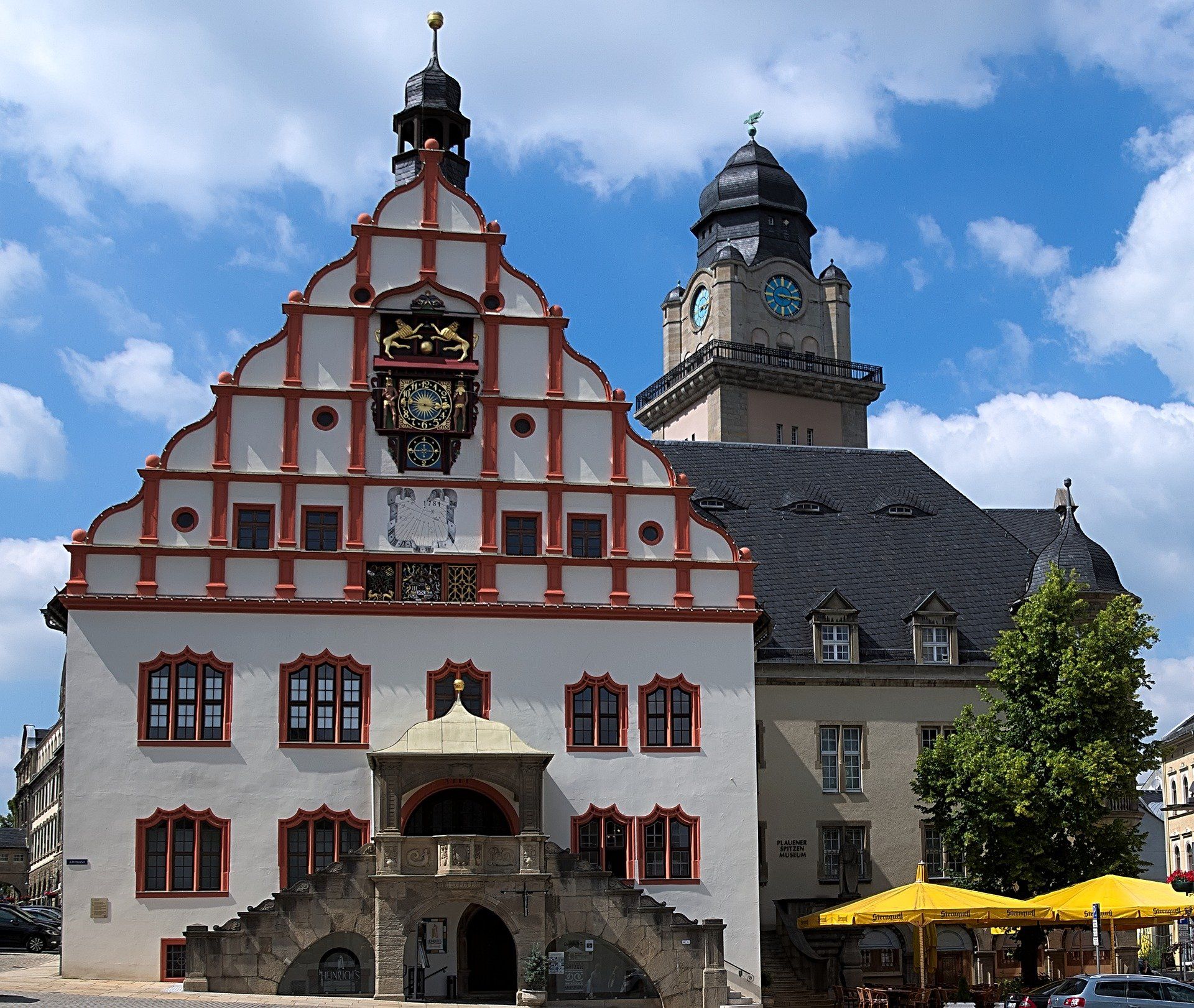 Plauen Rathaus u. Spitzenmuseum
