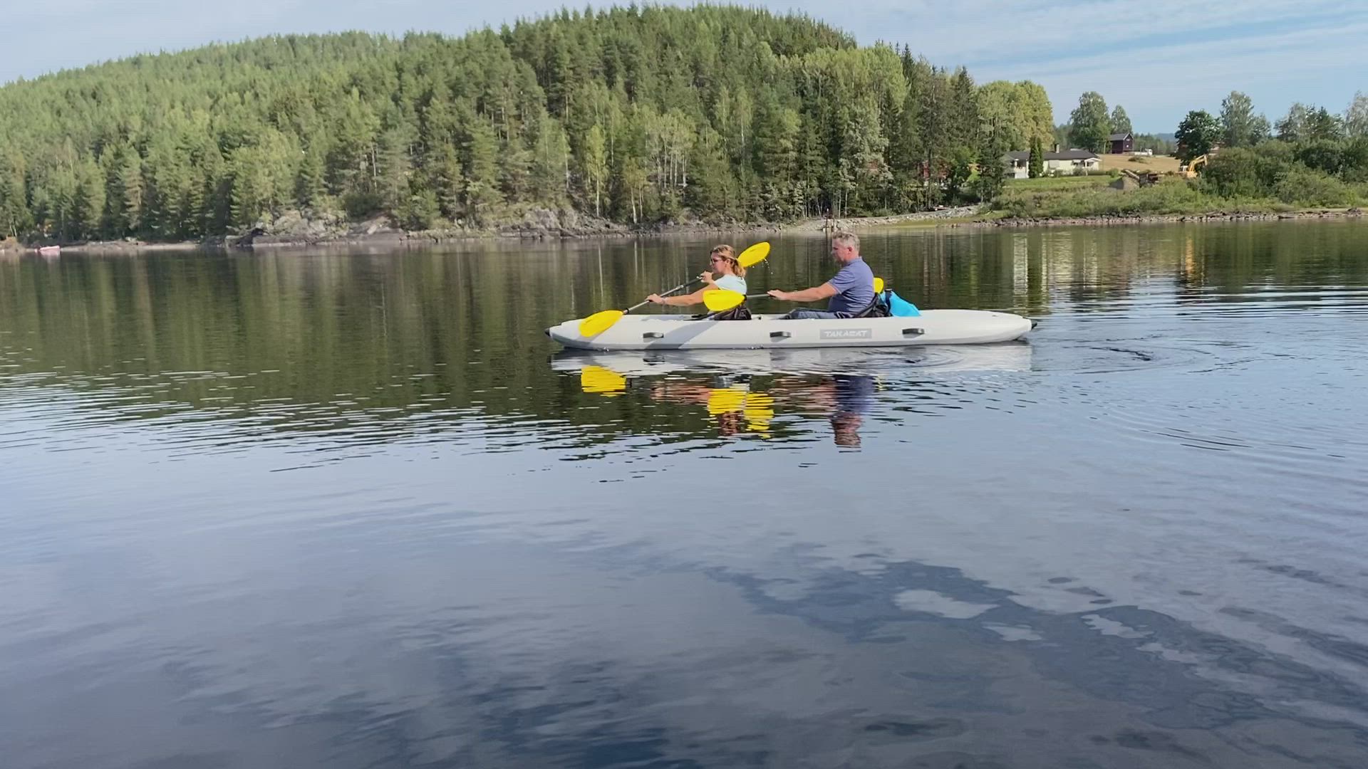 Takacat Catamaran Kayak - 2 person - large space for dogs and luggage Takacat Catamaran Kayak with dog - 2 Person