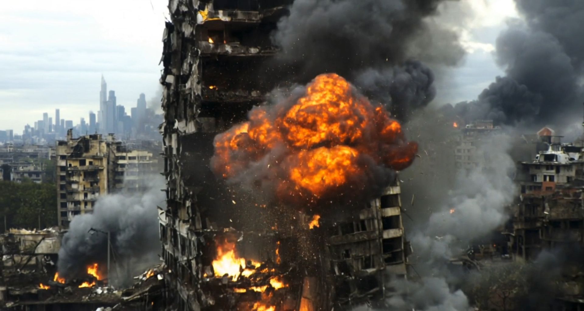 VFX Explosion einer Stadt