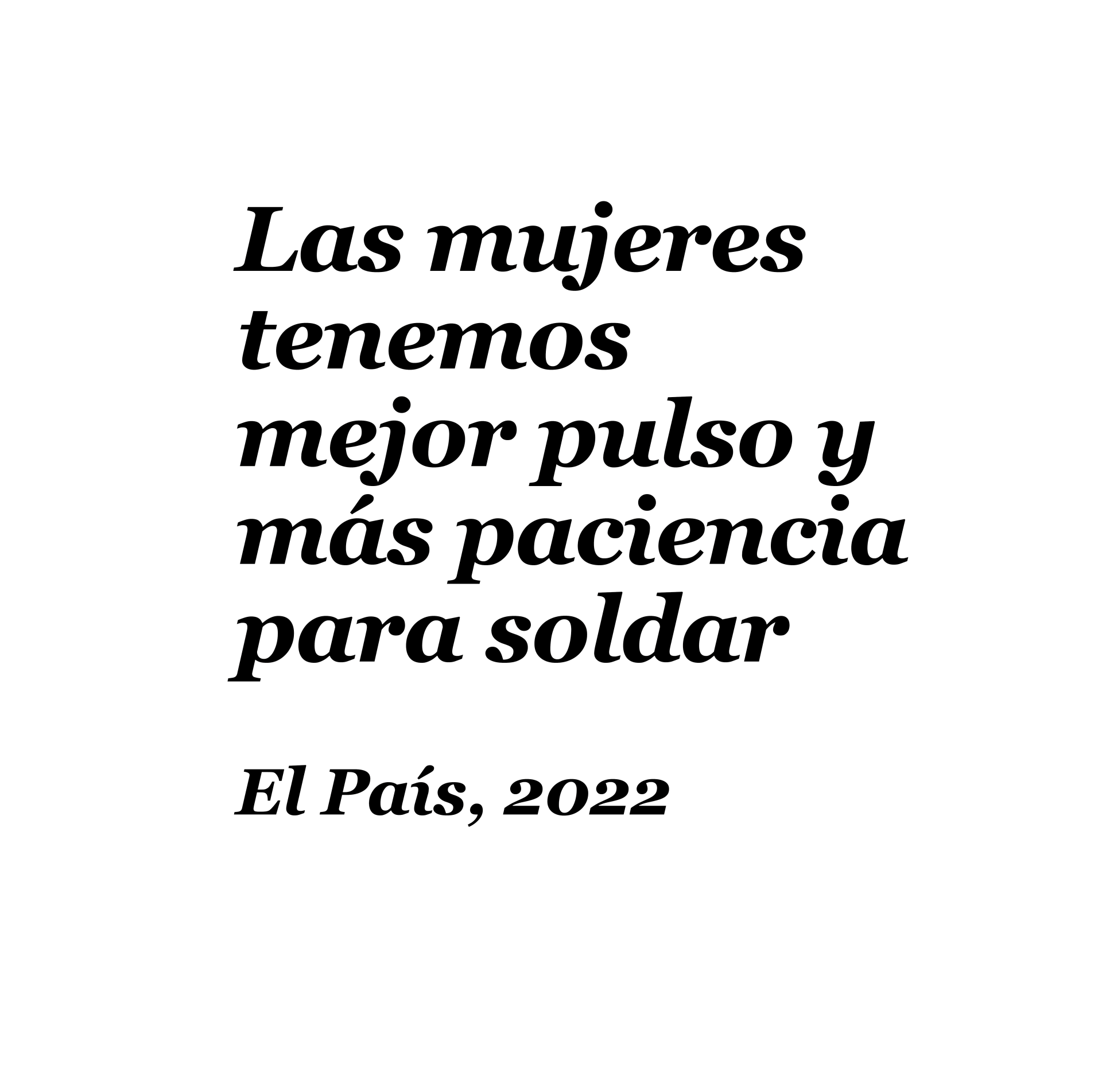 Blanca Muñoz en El País, marzo 2022