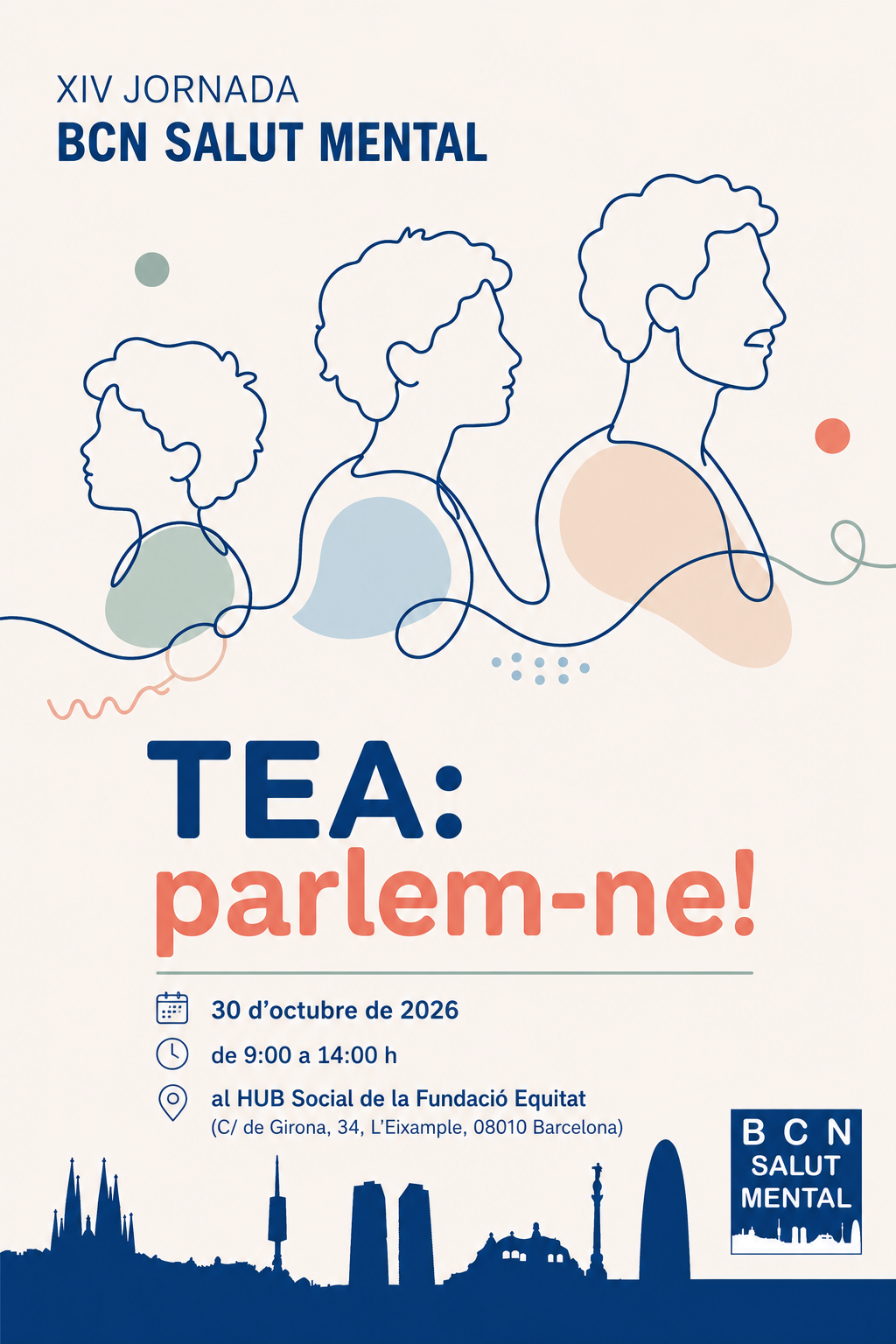 Cartell de la jornada de BCN Salut Mental