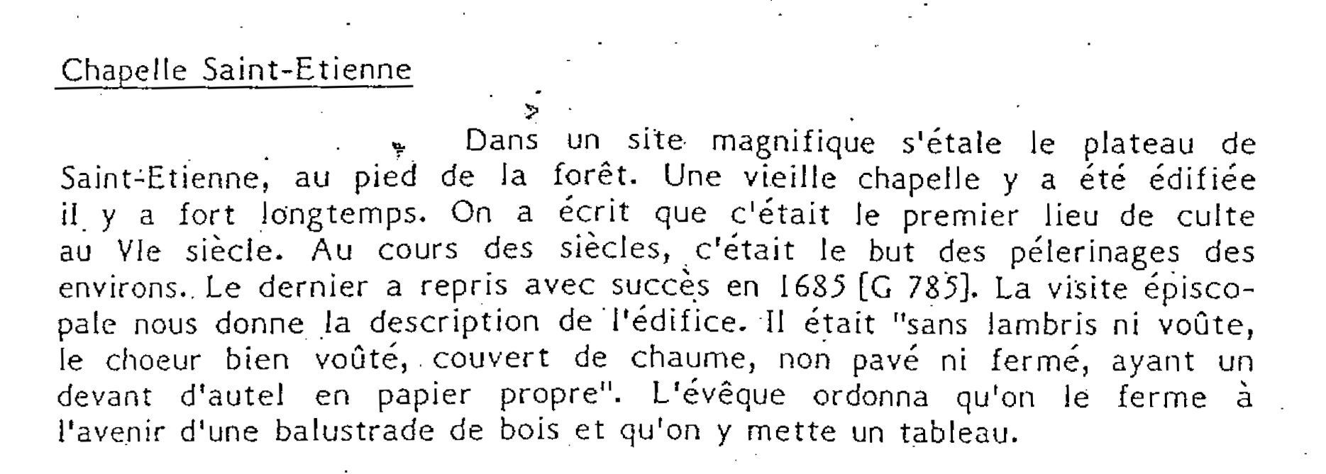 Visite épiscopale Chapelle Saint-Etienne
