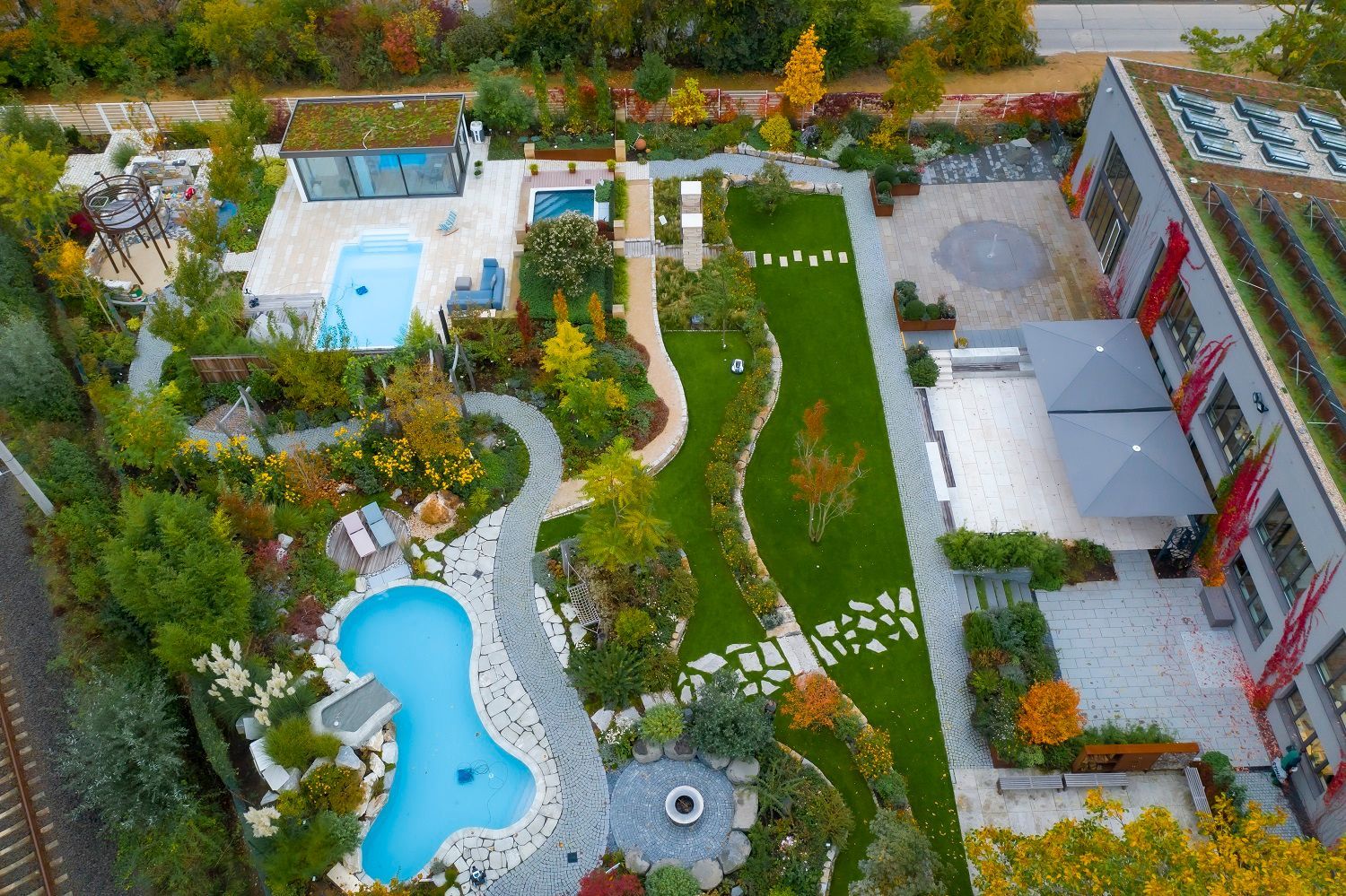 Gramenz-Ideengarten in Wiesbaden-Erbenheim - Luftaufnahme