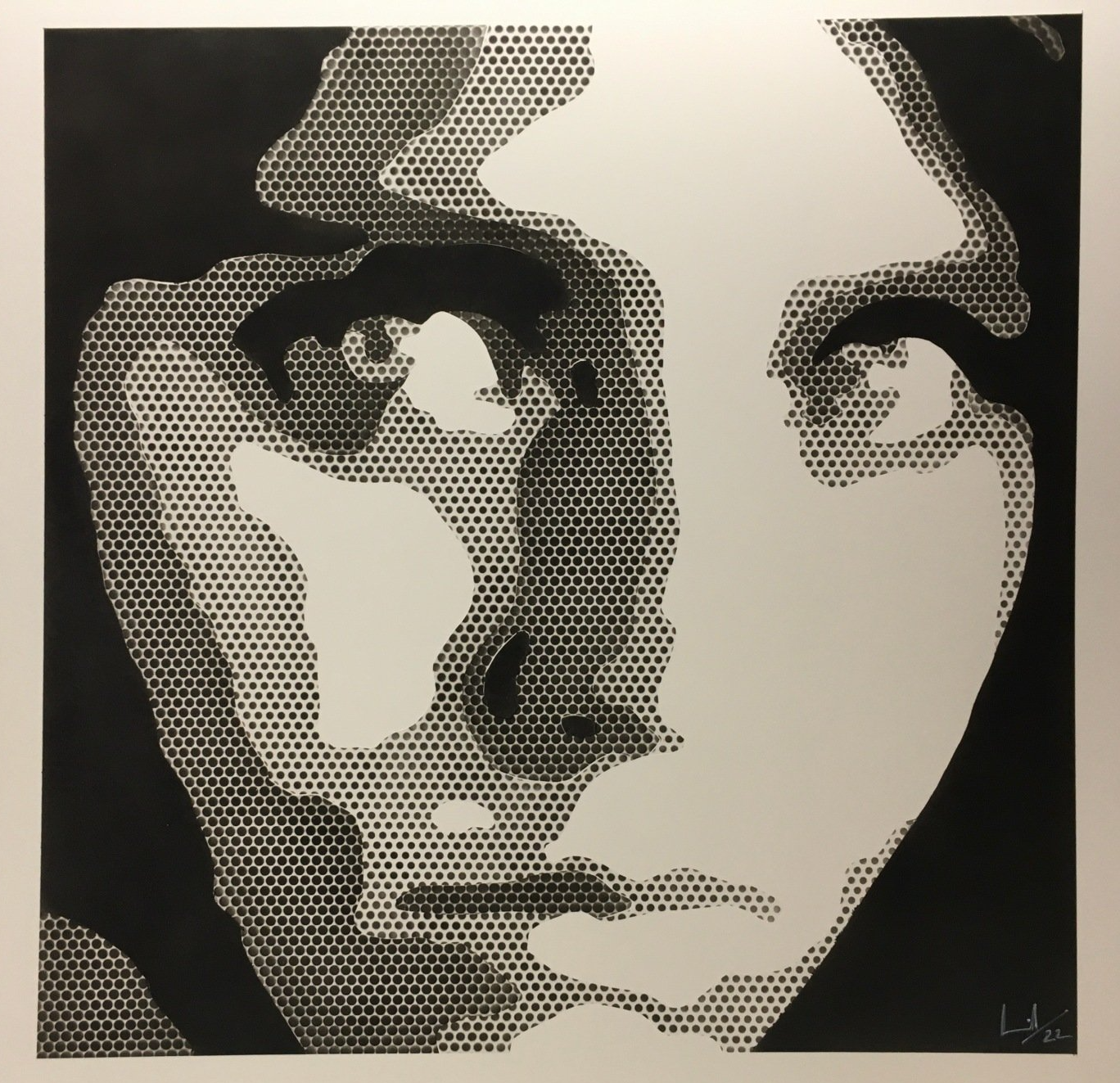 Tontrennung, 2022, Airbrush, Lochtechnik, FGS