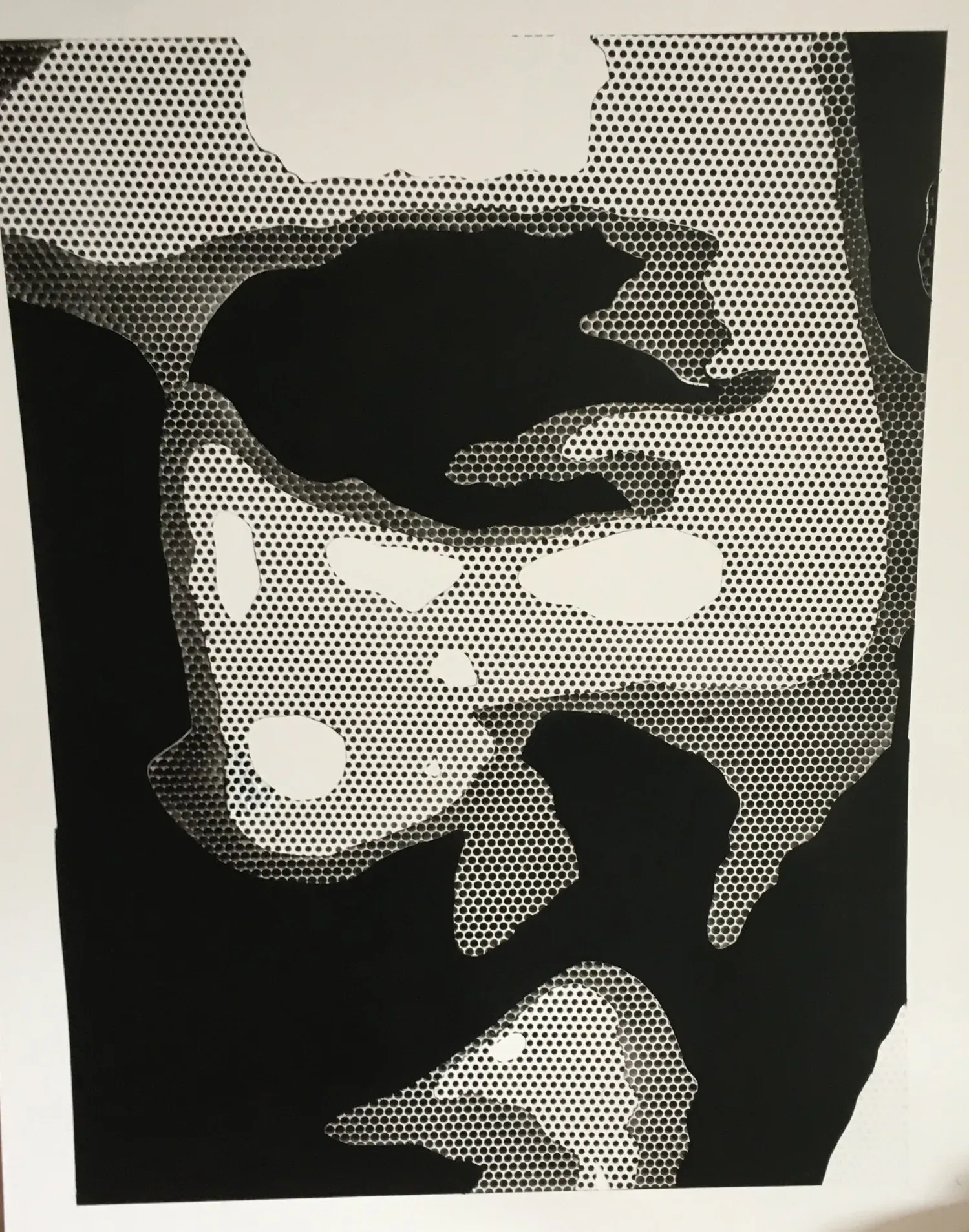 Tontrennung, 2022, Airbrush, Lochtechnik, Bo, FGS