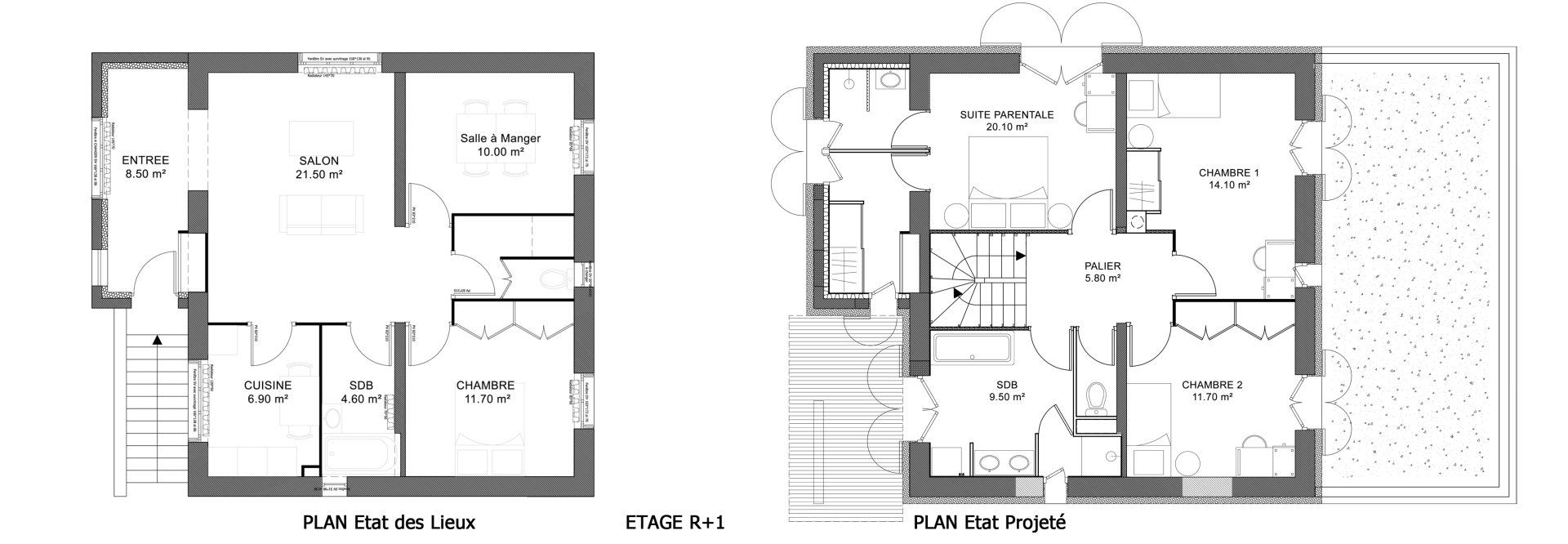 Aurelia Foyatier Architecte Lyon - Architecte Sainte Foy les Lyon - renovation maison - extension maison - agrandissement maison - maison dans l'ouest de Lyon - architecture moderne et design - claustrat, verrière, bso, ral 7016