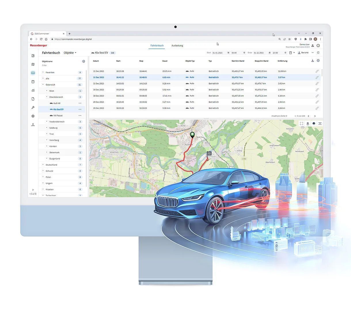 Rosenberger - digitales Fahrtenbuch Rosenberger Telematics - digitales Fahrtenbuch - Finanzamt und DSGVO konform