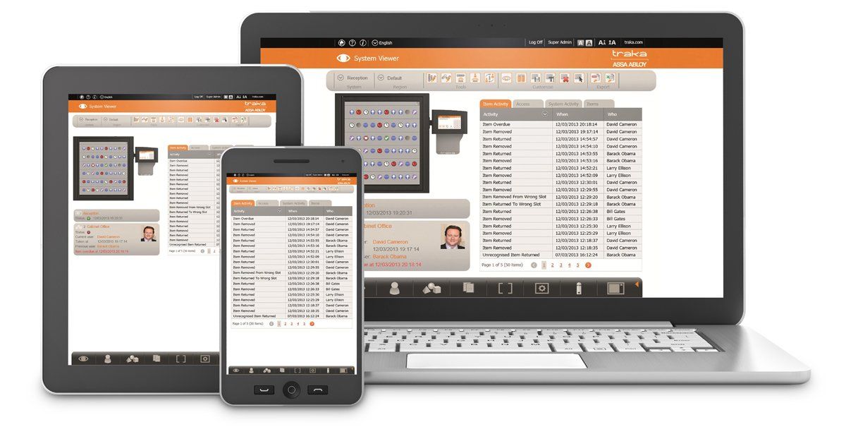 Intelligente elektronische Schlüsselverwaltung mit WEB-Software im Hotel