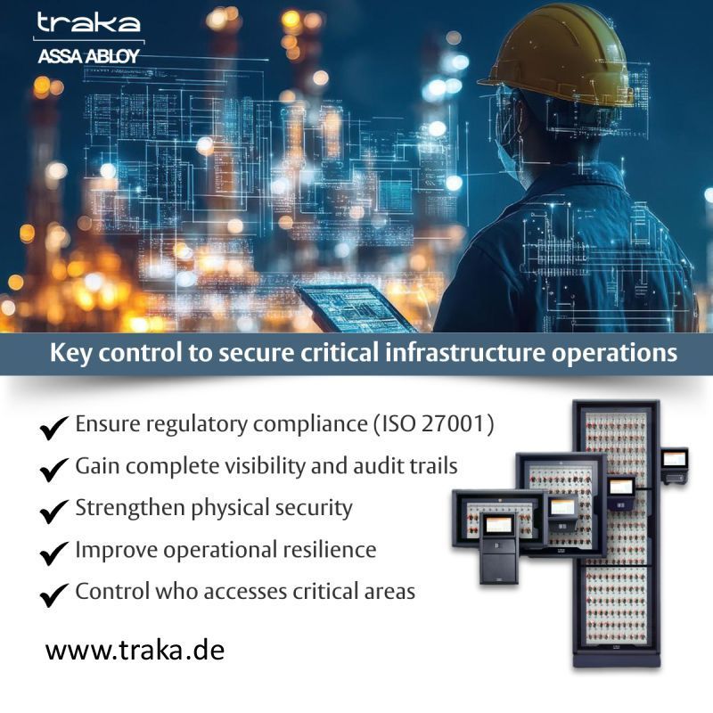 Traka - Elektronische Schlüsselverwaltung - Schutz sensibler Infrastruktur Traka - Elektronische Schlüsselverwaltung für KRITIS